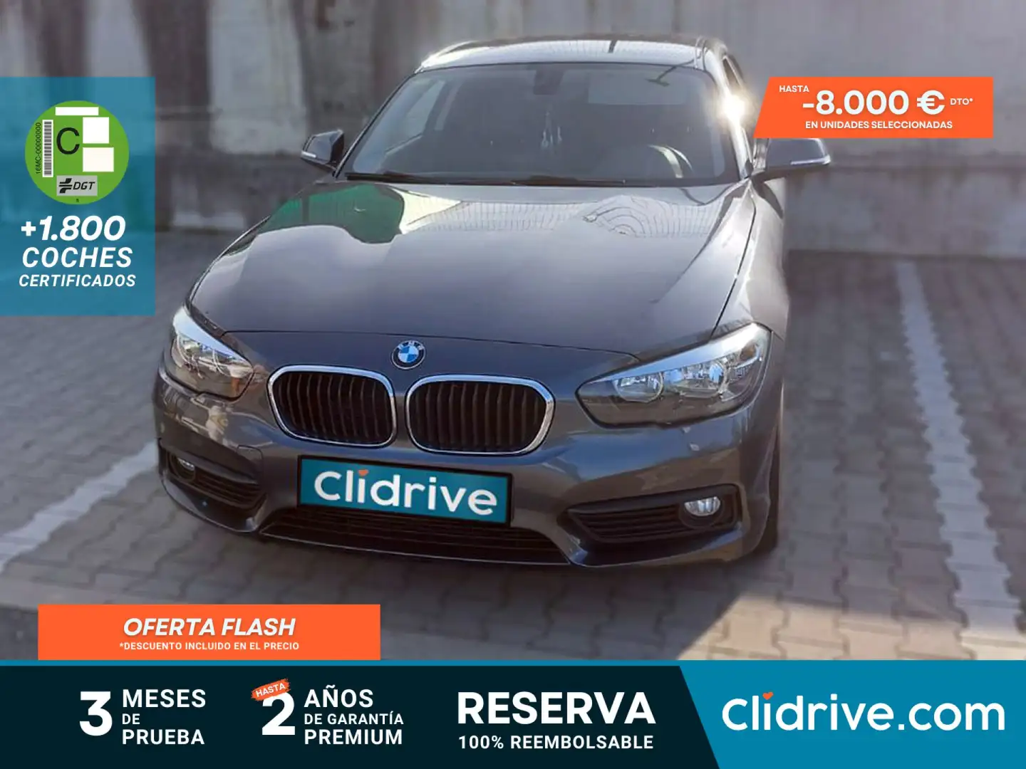 BMW 116 116d EfficientDynamics Gris - 1