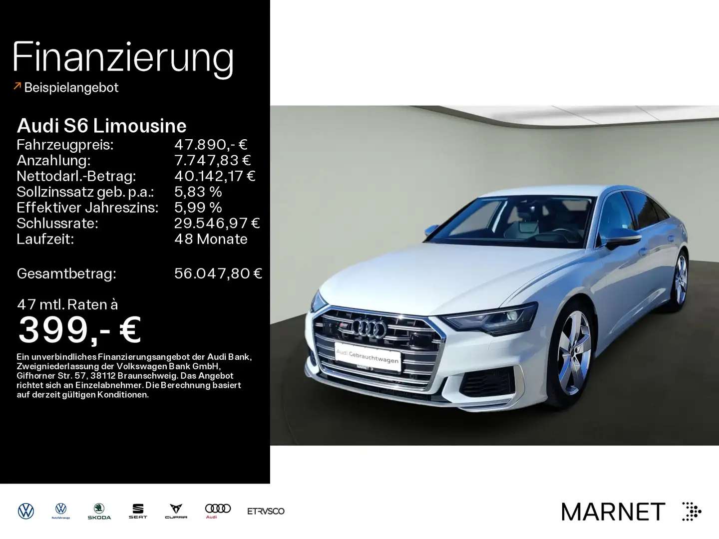 Audi S6 3.0 TDI quattro*Navi*LED*Alu*HUD*B& Weiß - 1