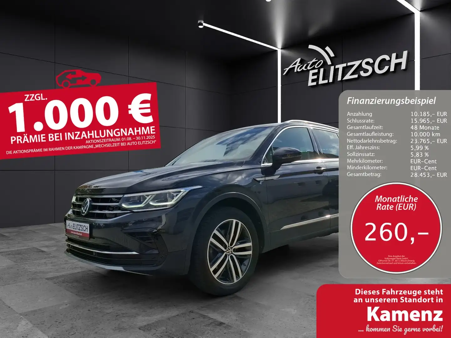 Volkswagen Tiguan TDI Elegance DSG 4Mo Matrix AHK Navi AIF´D ACC ... Grau - 1