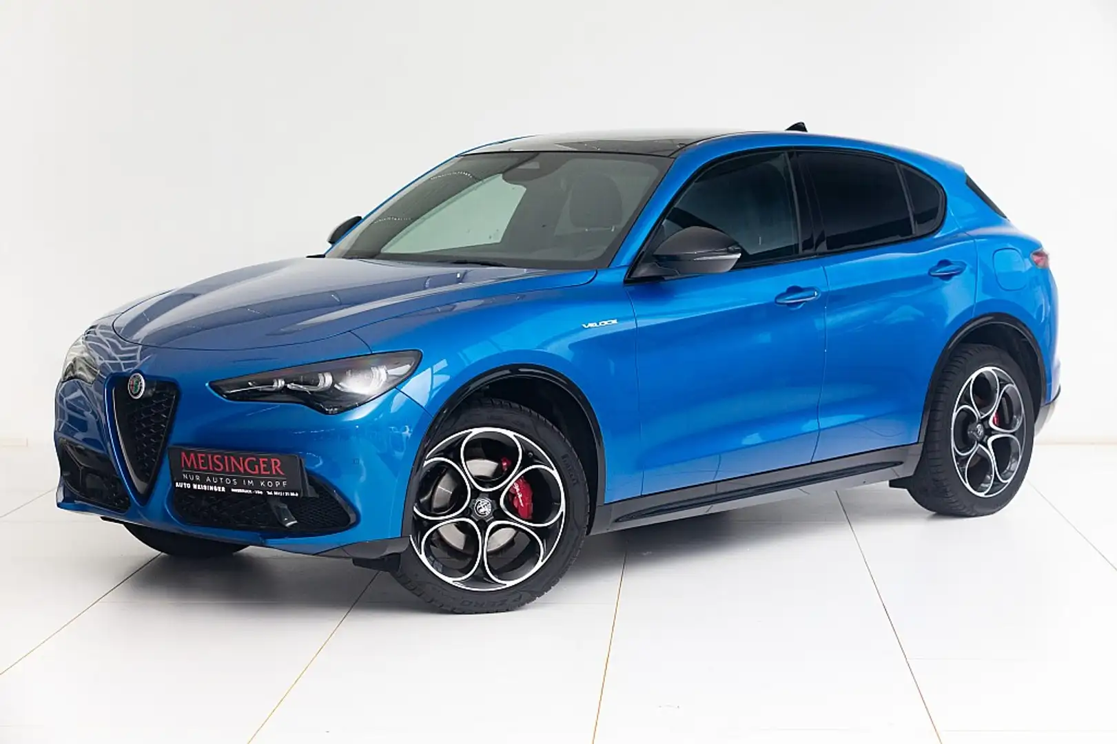Alfa Romeo Stelvio Ti + Veloce Paket 2,0 16V 280 AT8 Q4 Bleu - 1