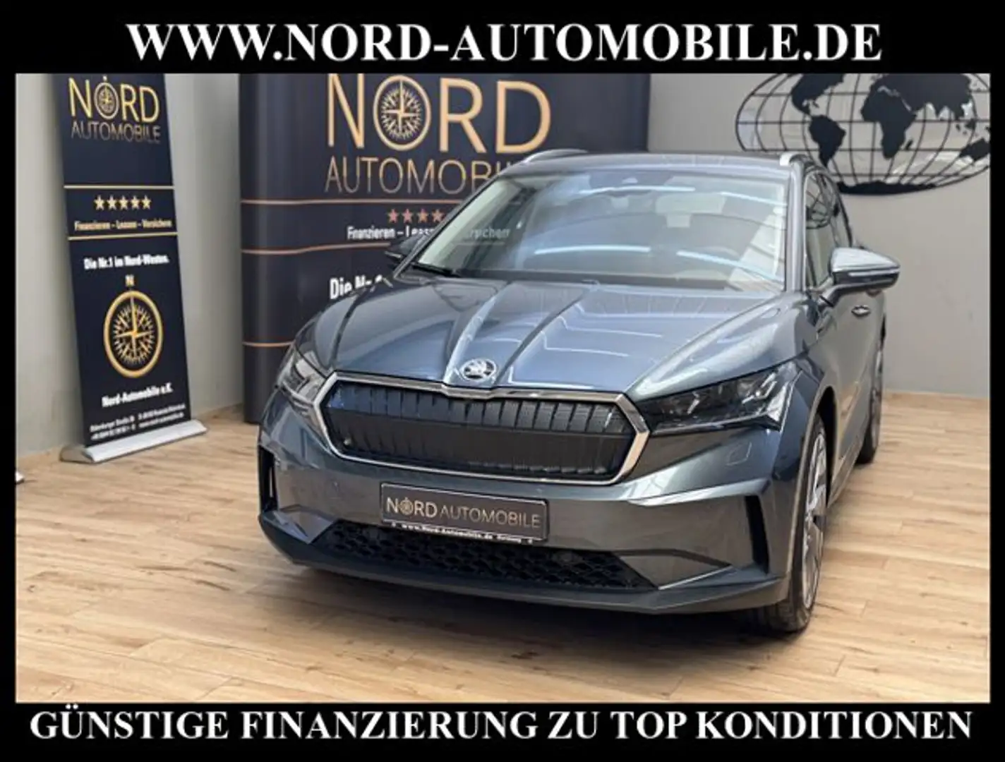 Skoda Enyaq iV 80 Automatik Matrix/Leder/21/Navi/StHz/ Grijs - 1