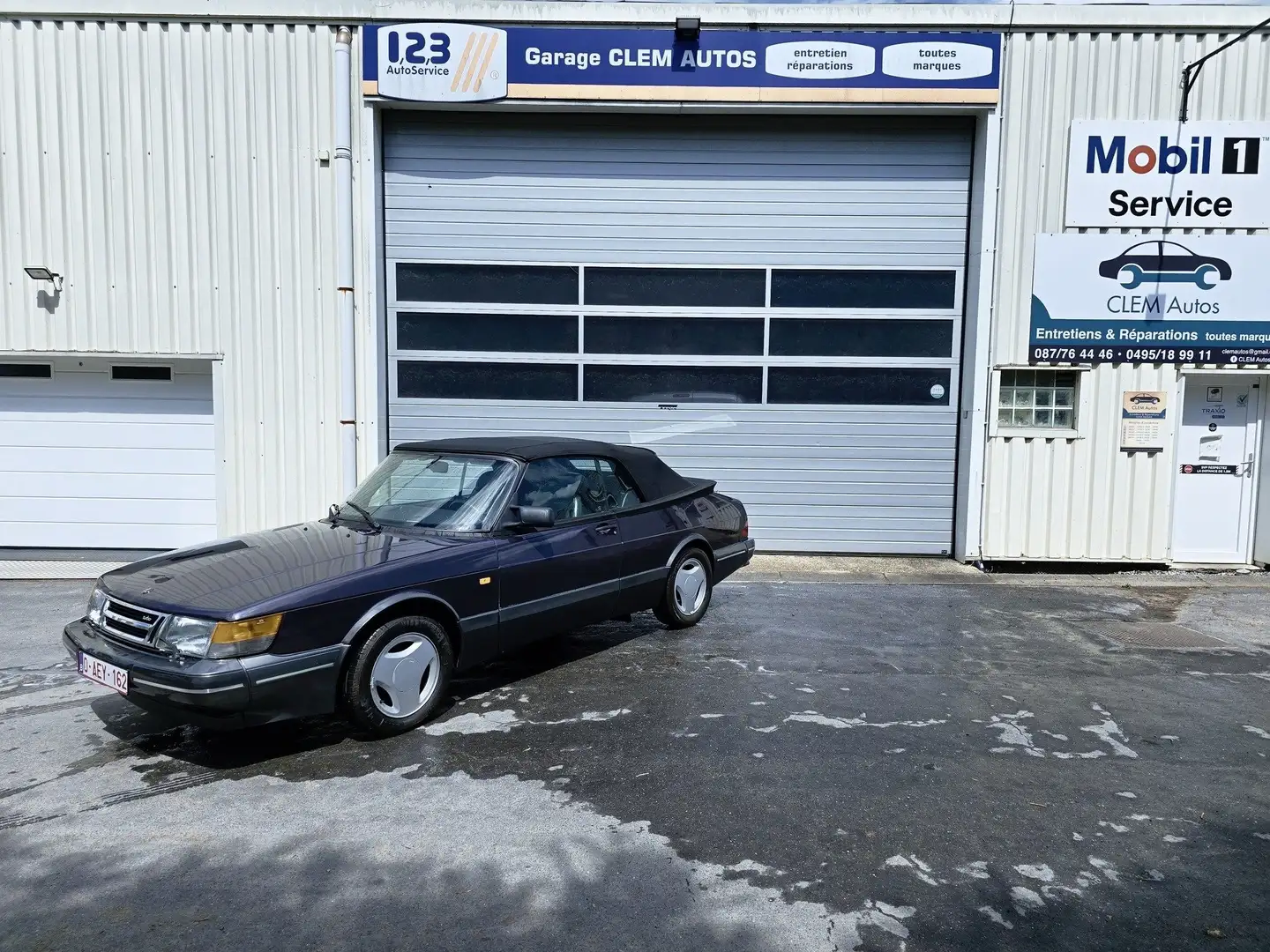 Saab 900 Cabriolet Turbo Basse pression Oldtimer !!! Gris - 1