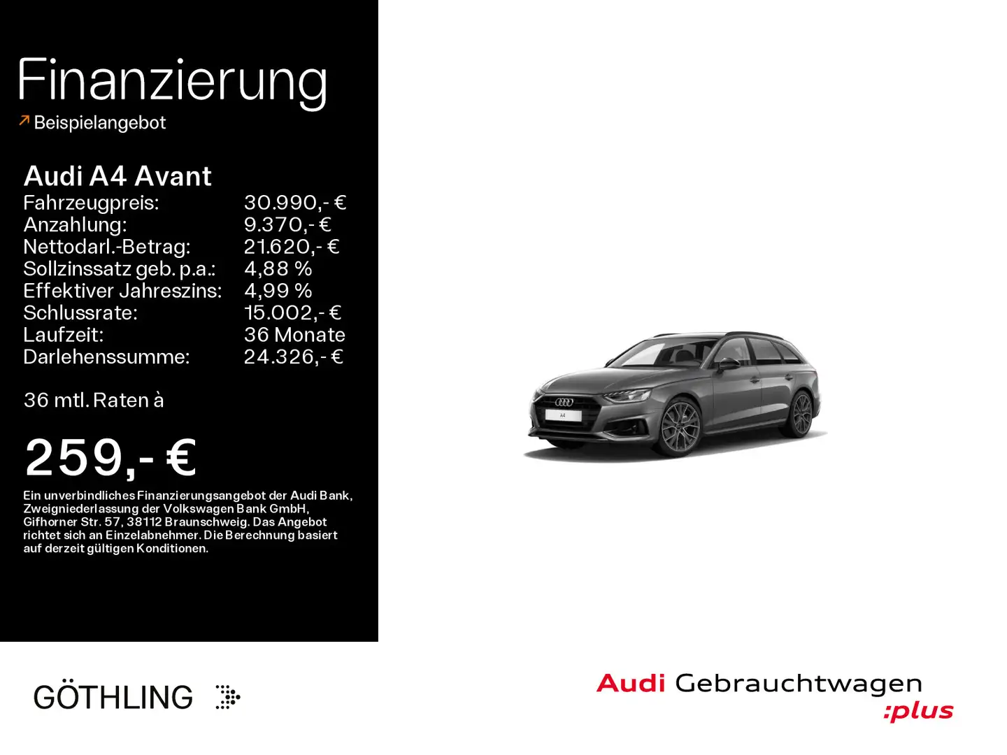 Audi A4 35 TDI Advanced S tro*LED*Virtual*Navi+ Grigio - 1