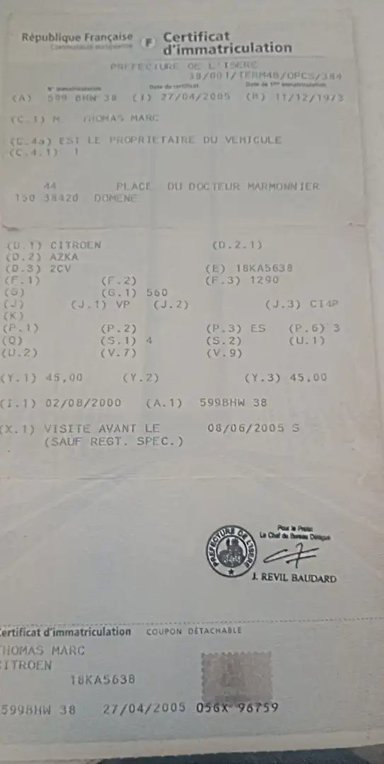 Citroen 2CV 2 cv 6 Blanc - 2