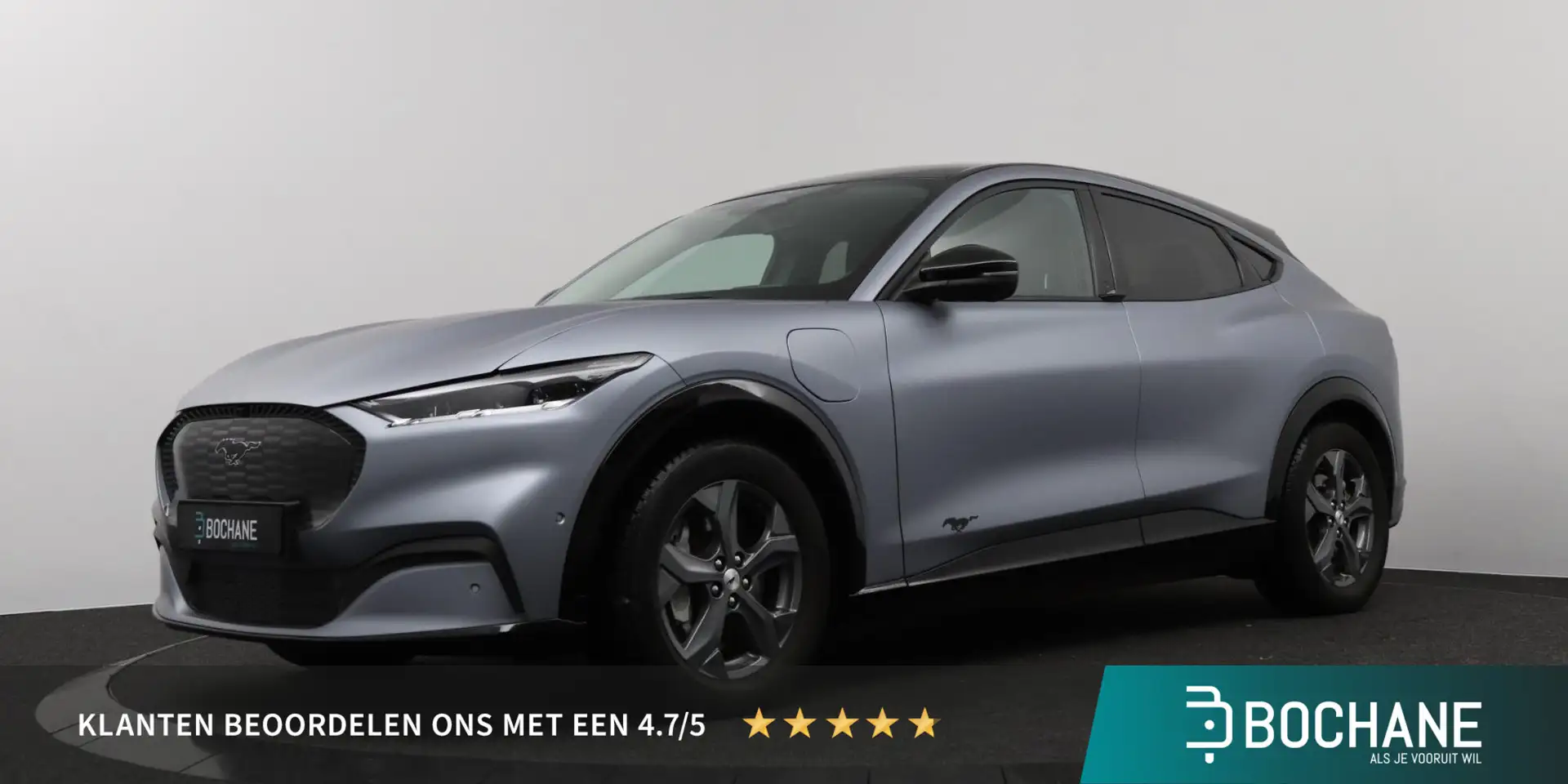 Ford Mustang Mach-E RWD 75 kWh | Leder | B&O Audio | Carwrap | Zwart - 1