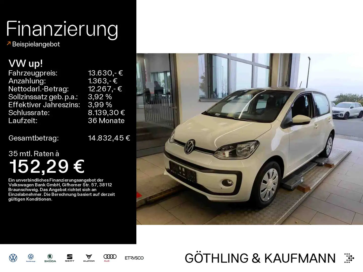 Volkswagen up! move up! 1.0 MPI*KAM*SHZ*PDC*GRA* Blanc - 1