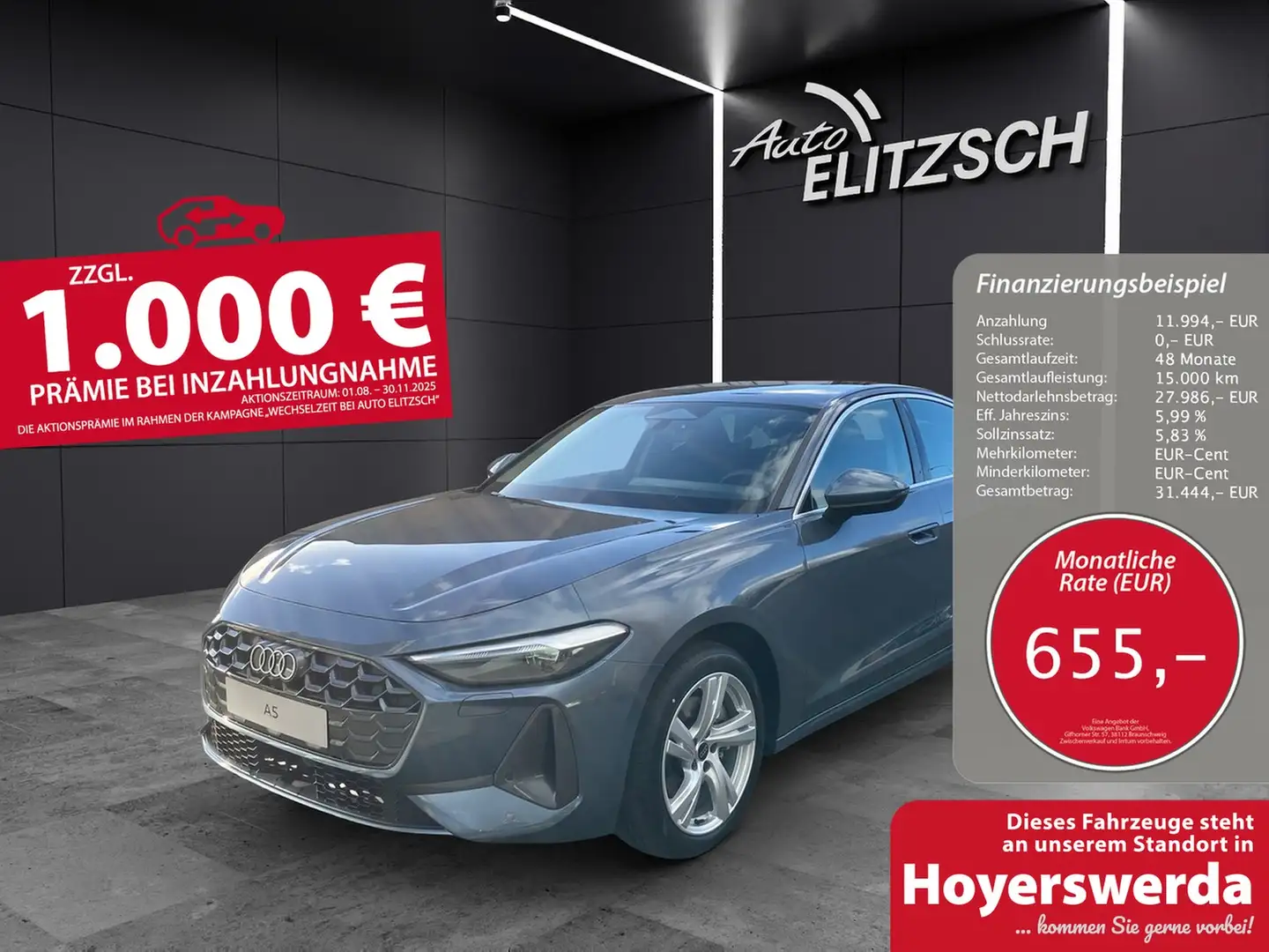 Audi A5 Limousine TFSI S tronic LED Navi ACC RFK SH Par... Blau - 1