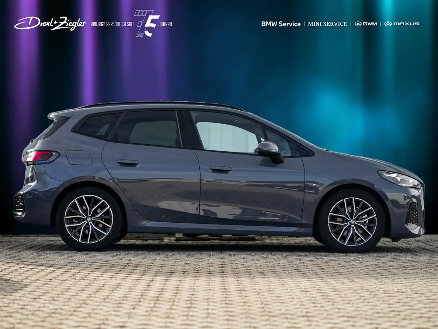 BMW 220 220d Active Tourer M-Sport AHK PANO HuD H&K 360° Grau - 2