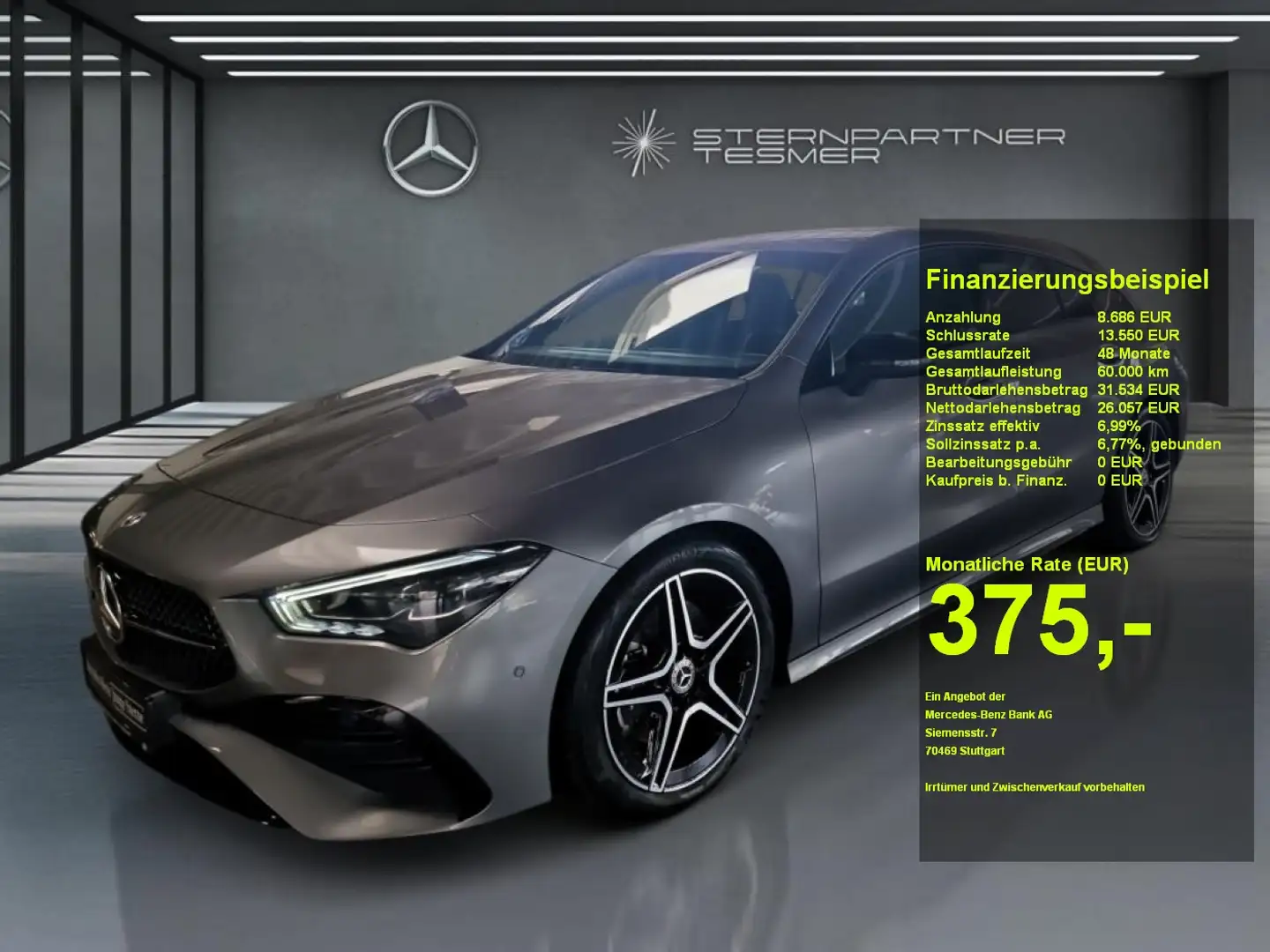 Mercedes-Benz CLA 200 SB AMG+BEAM+TOTW+DIST+AMBIENTE+NIGHT+AHK Gris - 1