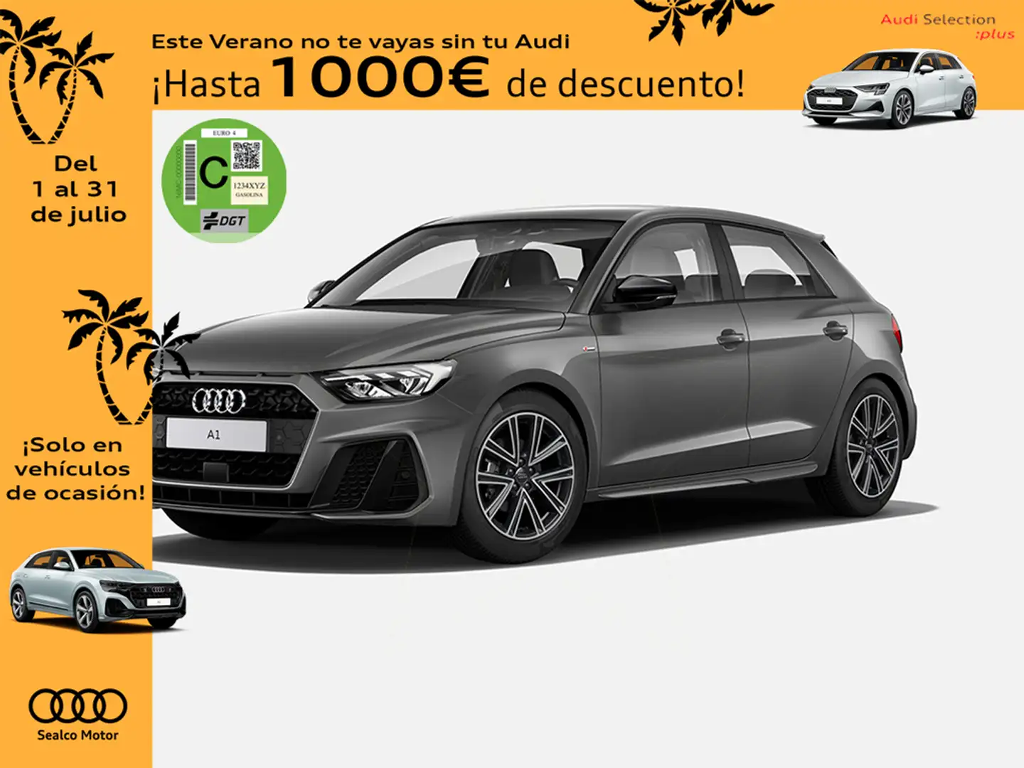 Audi A1 Sportback 30 TFSI S line S tronic Gris - 1
