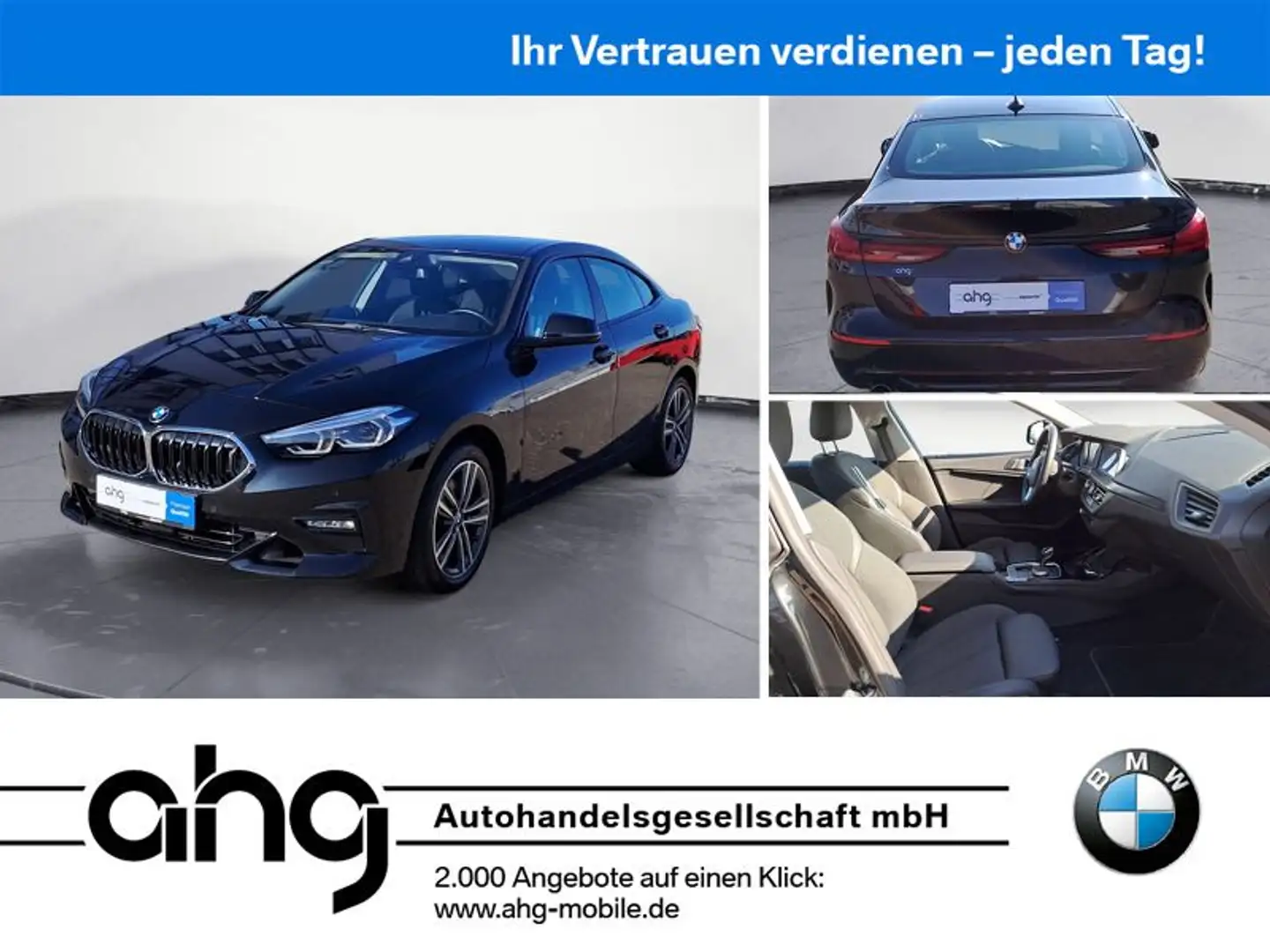 BMW 218i Gran Coupe Sport Line Klimaaut. Sportsitze Schwarz - 1