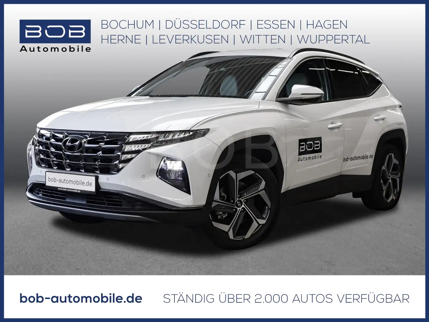 Hyundai TUCSON Plug-In 4WD PRIME ECS AssistP+ 8-fach bereift NAVI PDC Blanc - 1