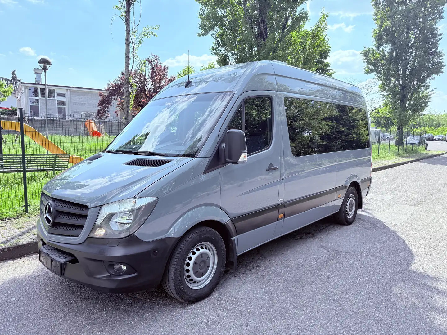 Mercedes-Benz Sprinter BUS/ PULMINO 9 POSTI PARI AL NUOVOOOO 100 MILA KM Grigio - 1