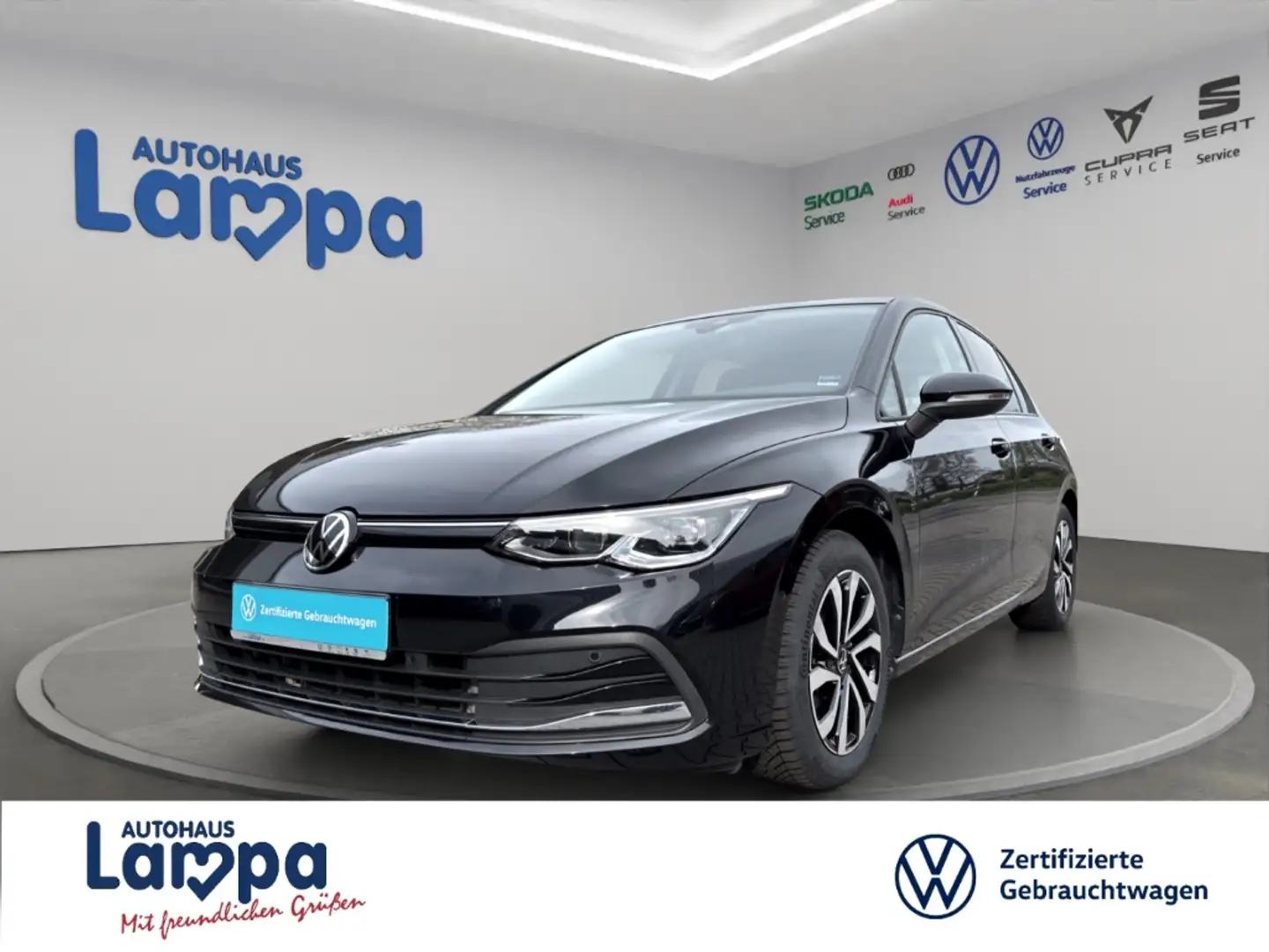 Volkswagen Golf VIII Active 2.0 TDI DSG AHK,NAV,MFK,SHZ,Pano,Matri Schwarz - 2