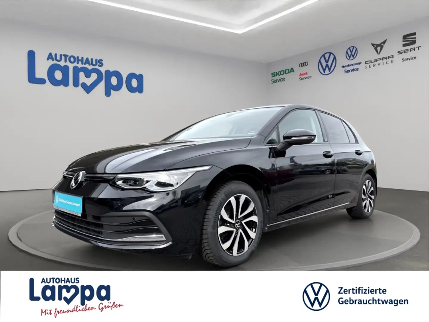 Volkswagen Golf VIII Active 2.0 TDI DSG AHK,NAV,MFK,SHZ,Pano,Matri Schwarz - 1
