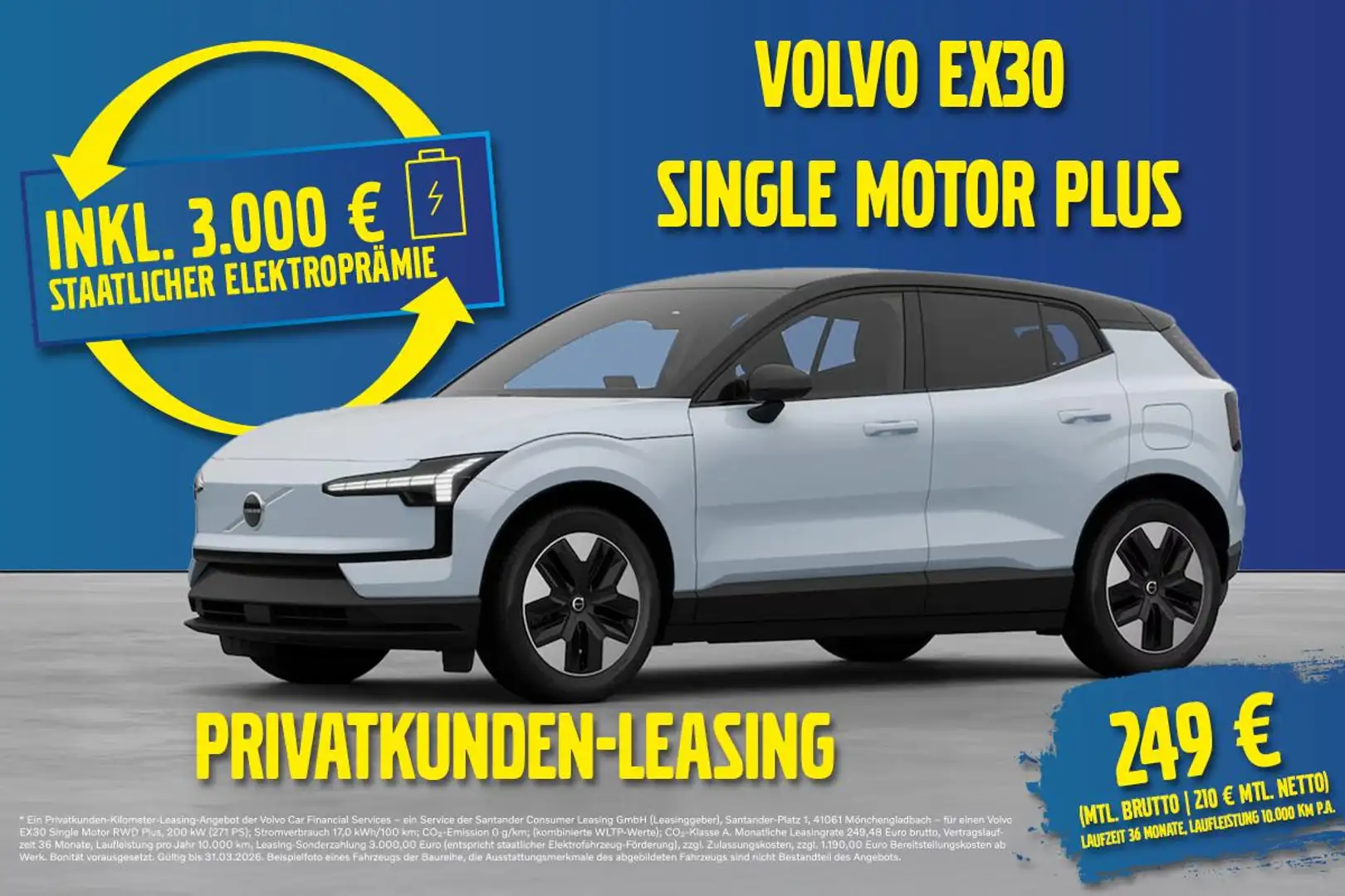 Volvo EX30 Single Ext. Range Ultra Black Edition 360° ACC Schwarz - 1