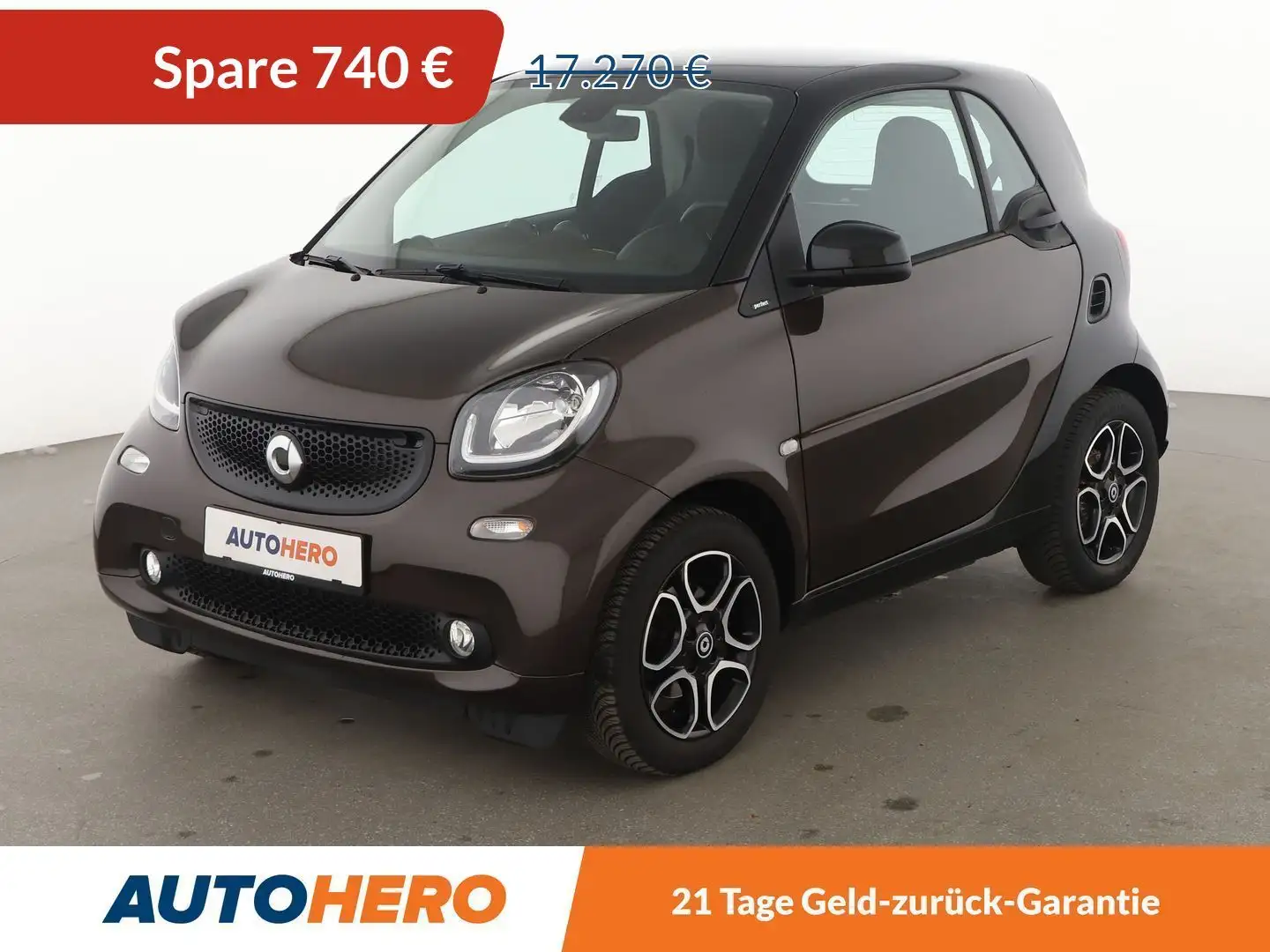 smart forTwo 0.9 Turbo Perfect Aut. *TEMPO*PDC*SHZ*ALU*KLIMA* smeđa - 1
