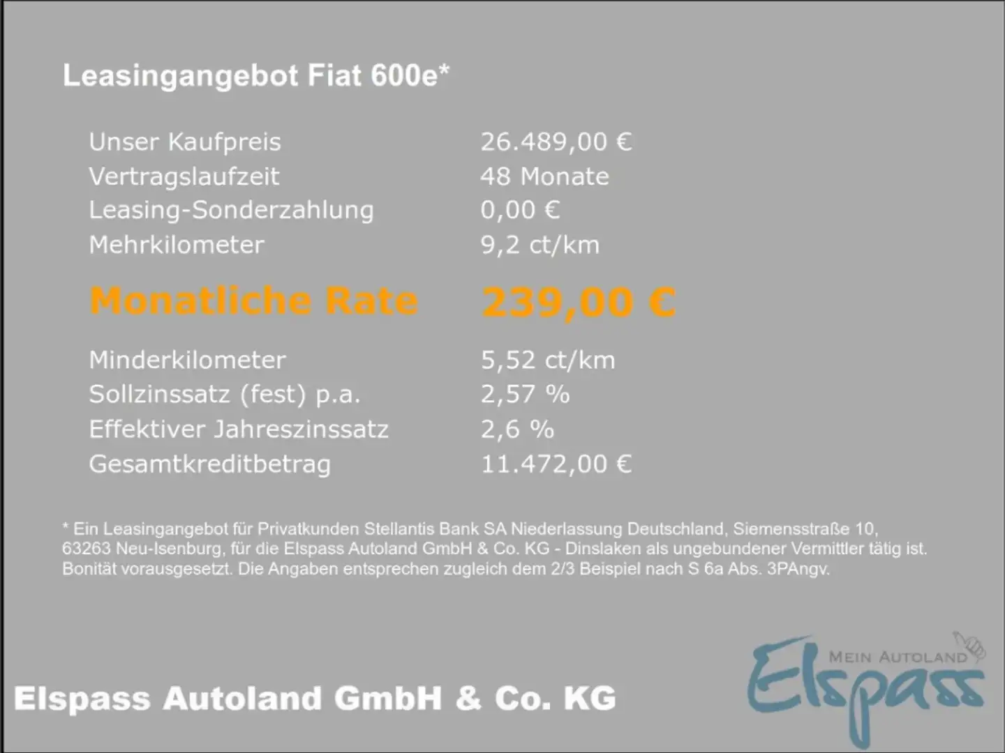 Fiat 600 ELEKTRO RED LED KLIMAAUT. PDC APPLECAR LED Rot - 2
