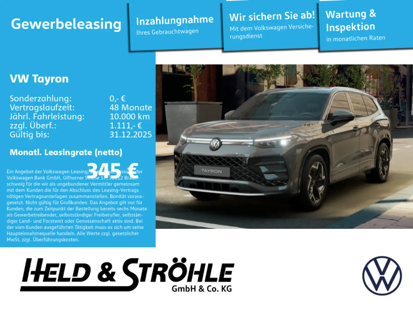 Volkswagen Tayron 2.0 TDI 110 kW R-Line / ACC / RFK / LED+ Grau - 1