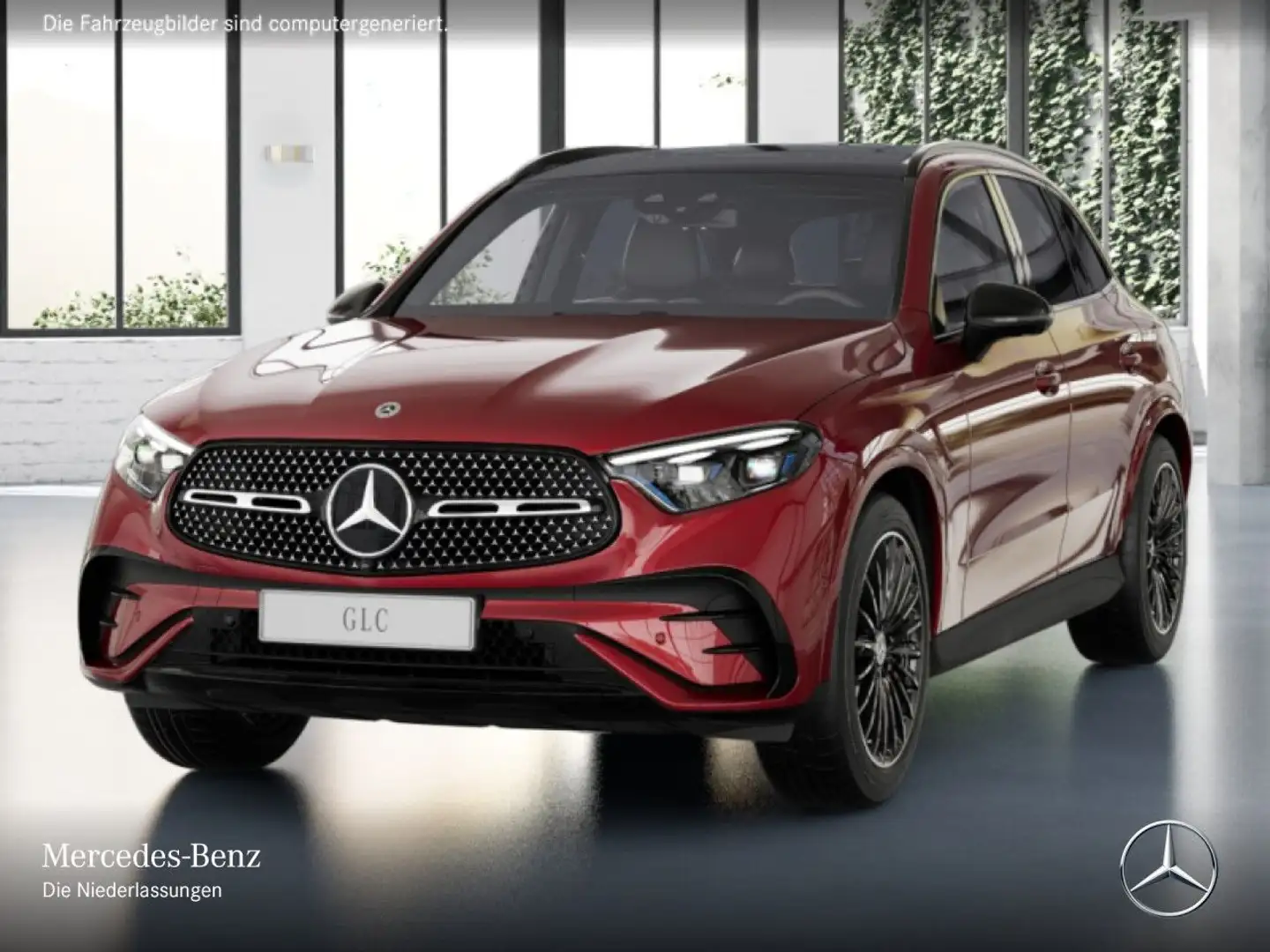 Mercedes-Benz GLC 220 d 4M AMG+NIGHT+PANO+360+AHK+KEYLESS+9G Rot - 2