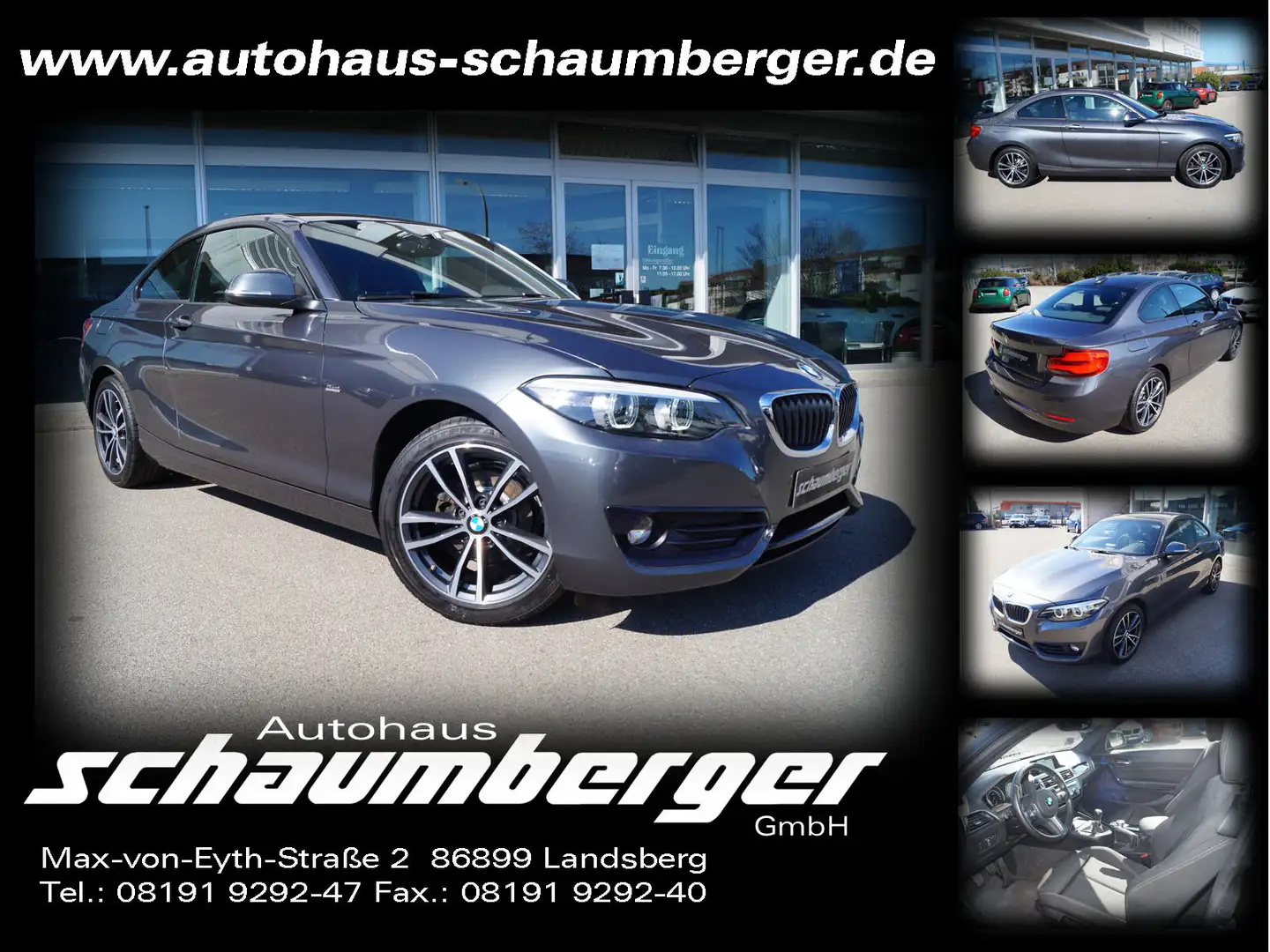 BMW 218 218i Coupe Sport Line * Navi * LED * Sitzhzg. * Grau - 1