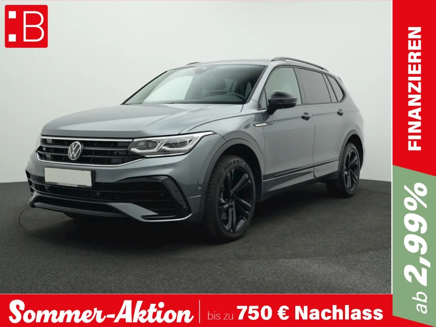 Volkswagen Tiguan Allspace 2.0 TSI DSG 4Mo. R-LINE BLACK 7-SITZE AHK NAVI KAM Gris - 1