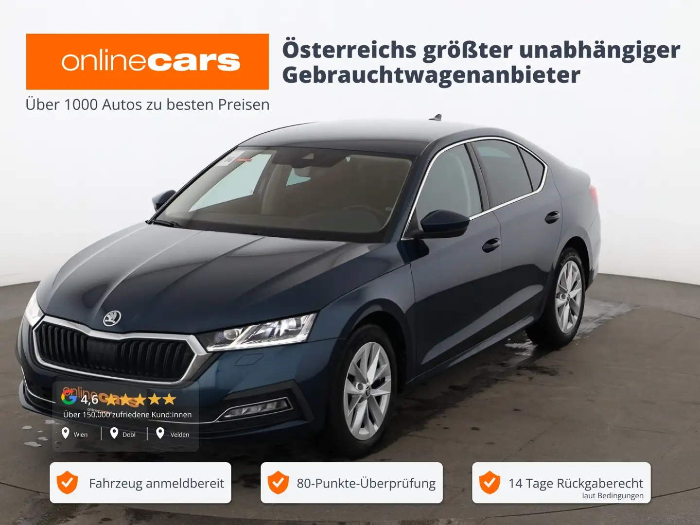 Skoda Octavia 2.0 TDI Style Aut MATRIX AHK HEAD-UP NAVI Blau - 1