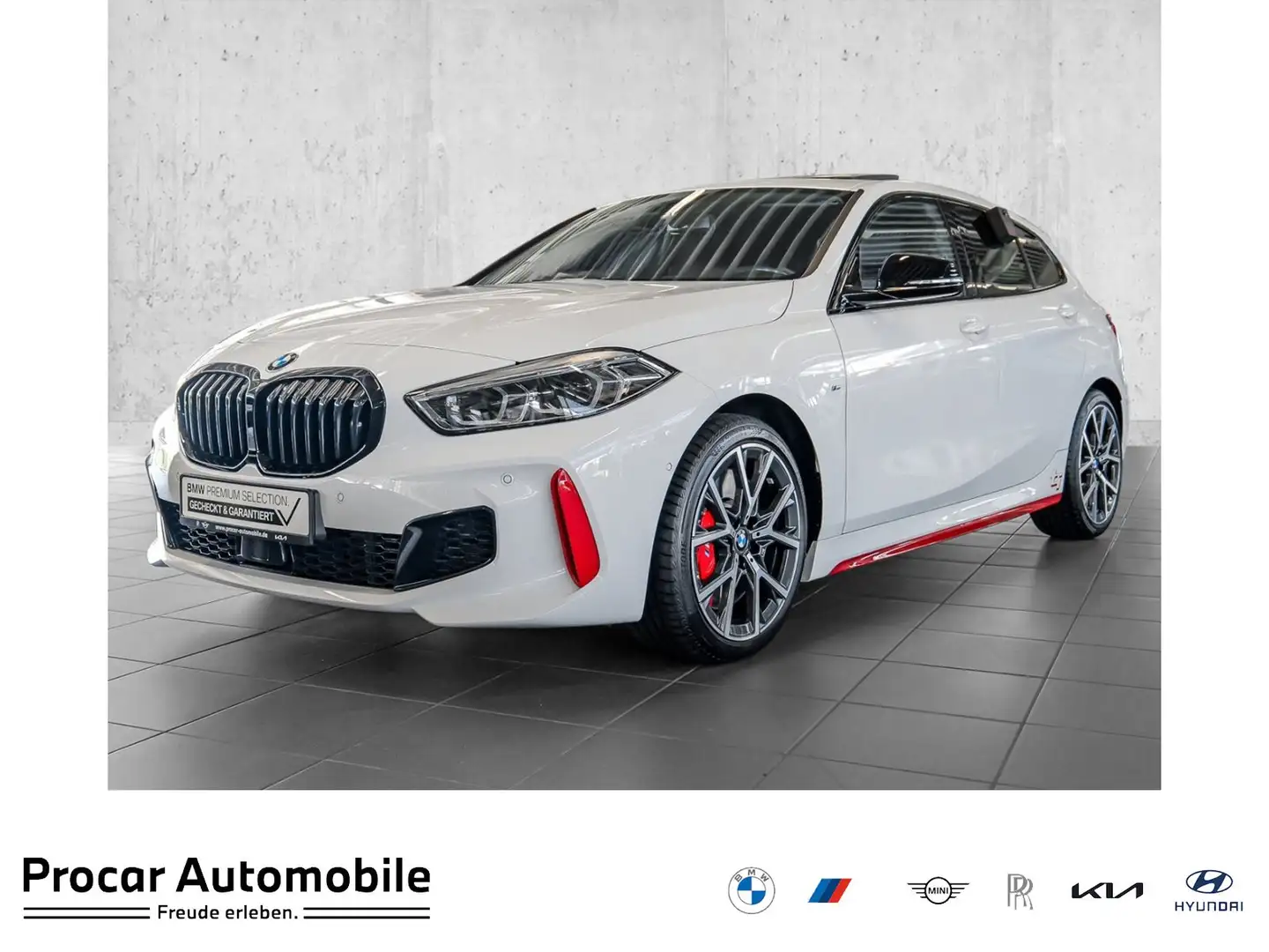 BMW 128 ti HATCH HUD PANO ACC RFK NAVI LED PDC V+H Weiß - 1