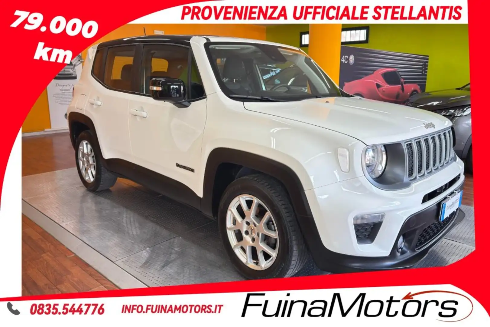 Jeep Renegade 1.6 Mjt 130 CV Limited - TETTO NERO Bianco - 1