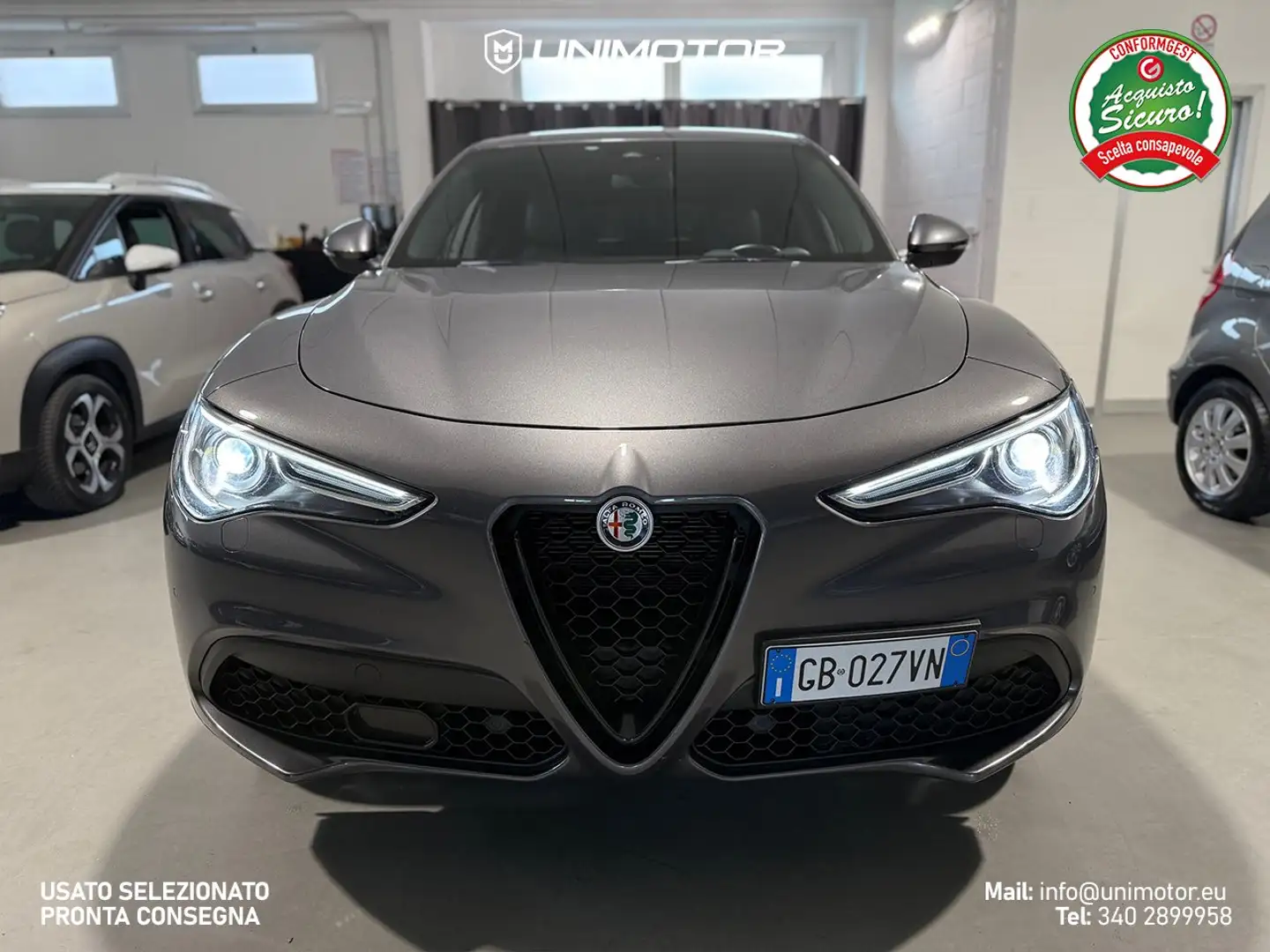 Alfa Romeo Stelvio Veloce 2.2 turbodiesel Q4 210cv AT8 - IVA esposta Grigio - 2