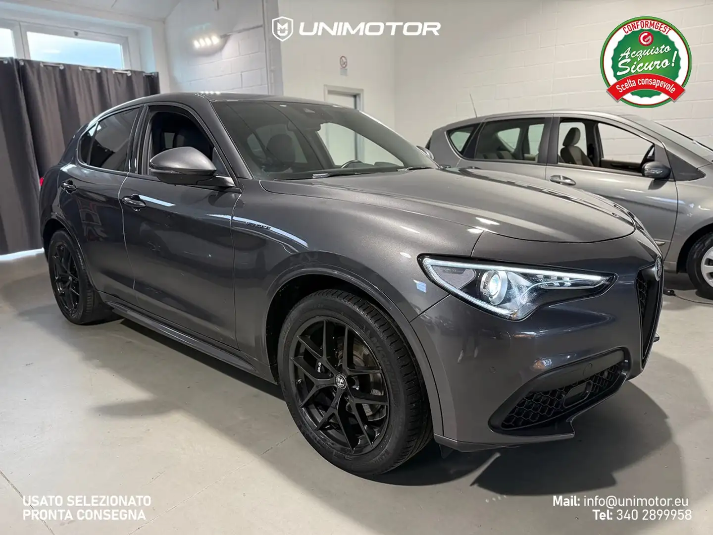 Alfa Romeo Stelvio Veloce 2.2 turbodiesel Q4 210cv AT8 - IVA esposta Grigio - 1