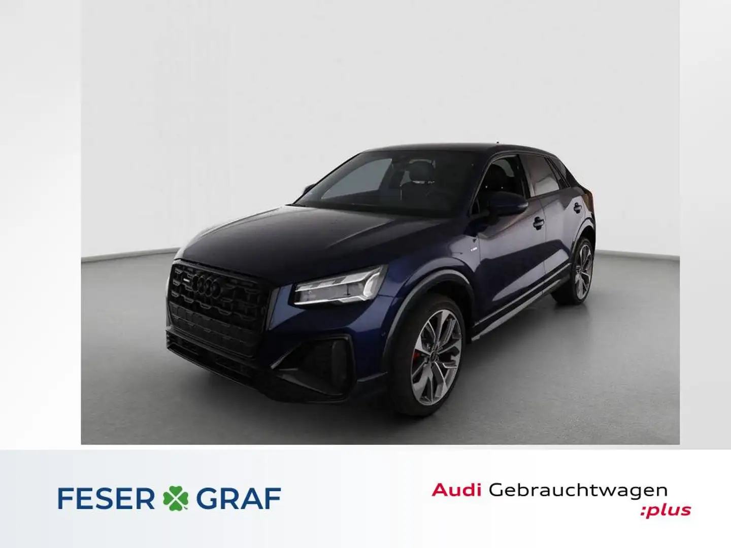 Audi Q2 40 TFSI qu S tr. S line-AHK-Matrix-ACC-Sonos Blau - 1