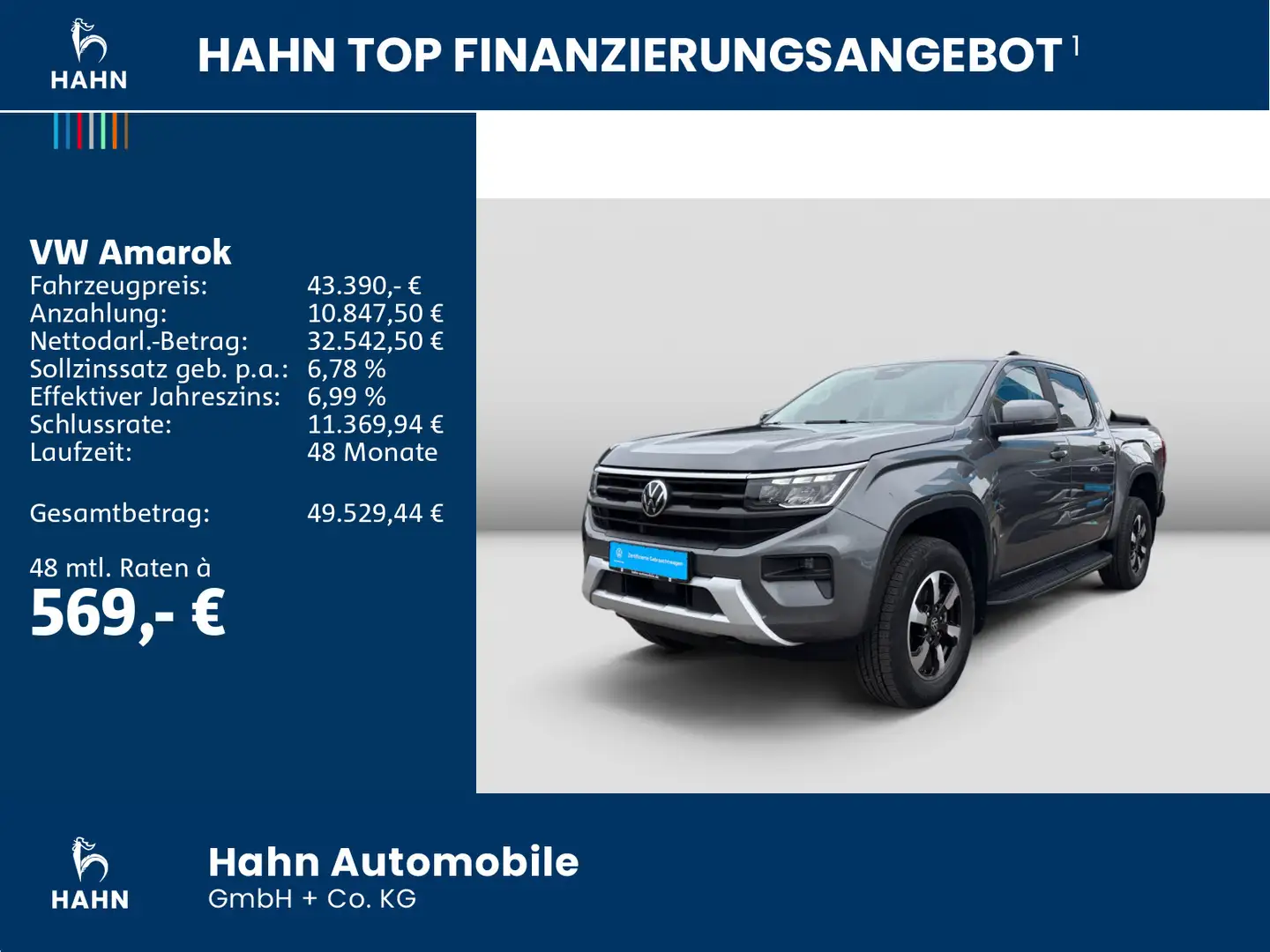 Volkswagen Amarok Life 2,0TDI 151kW 4MOTION AHK NAVI Grau - 2