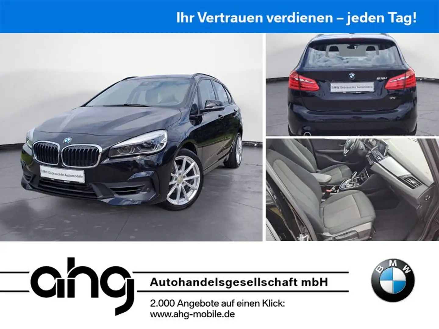 BMW 218 Advantage Aut. Navi LED PDC Schwarz - 1