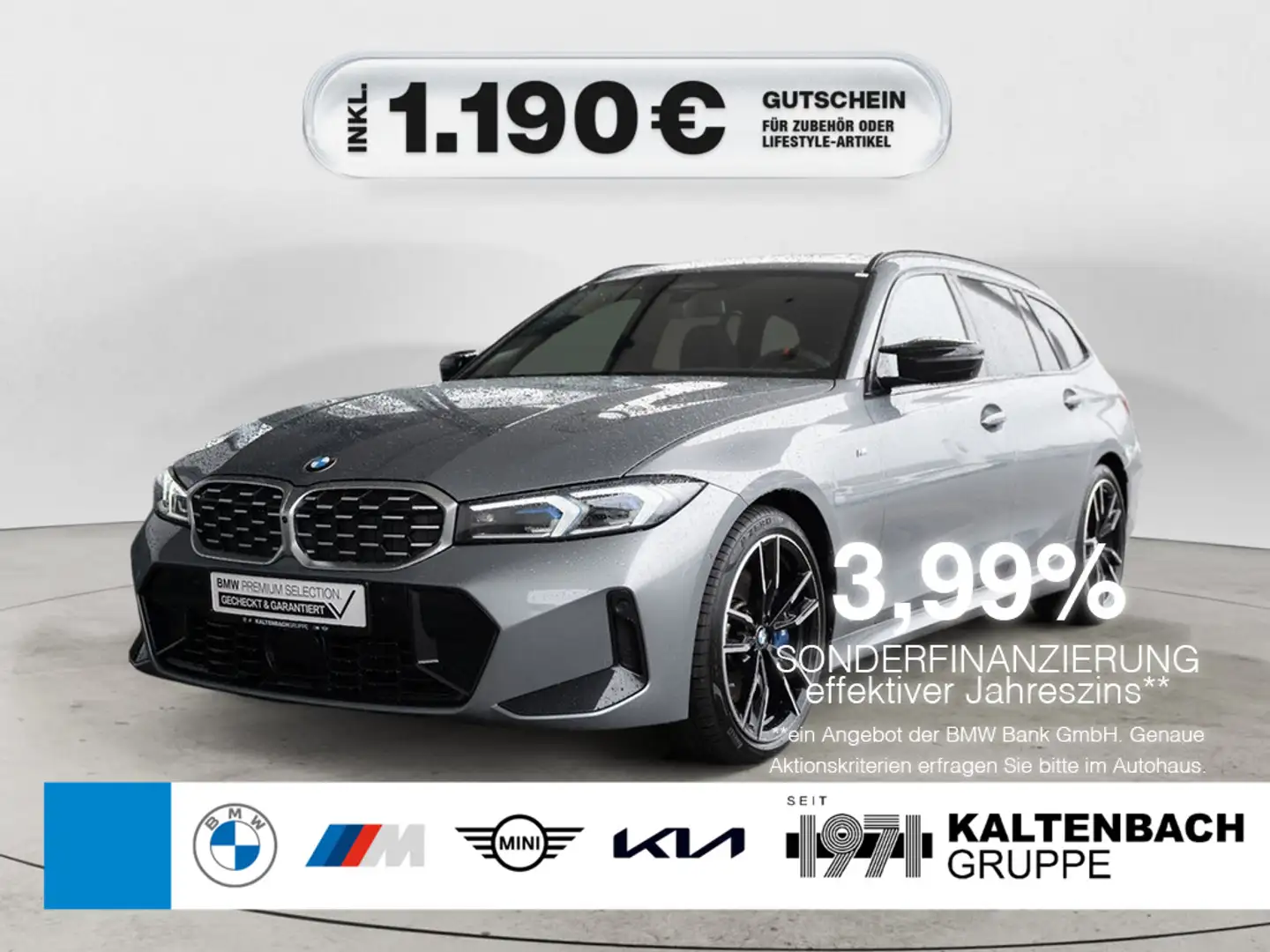 BMW 340 Md Touring xDrive PANO AHK LED HUD NAVI Grau - 1