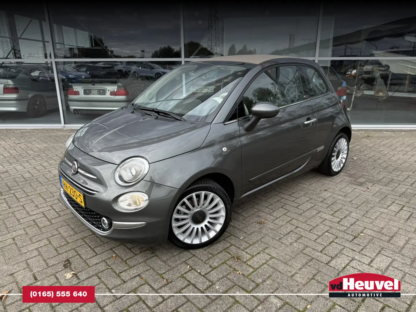 Fiat 500C 0.9 TwinAir Turbo Lounge Gris - 1