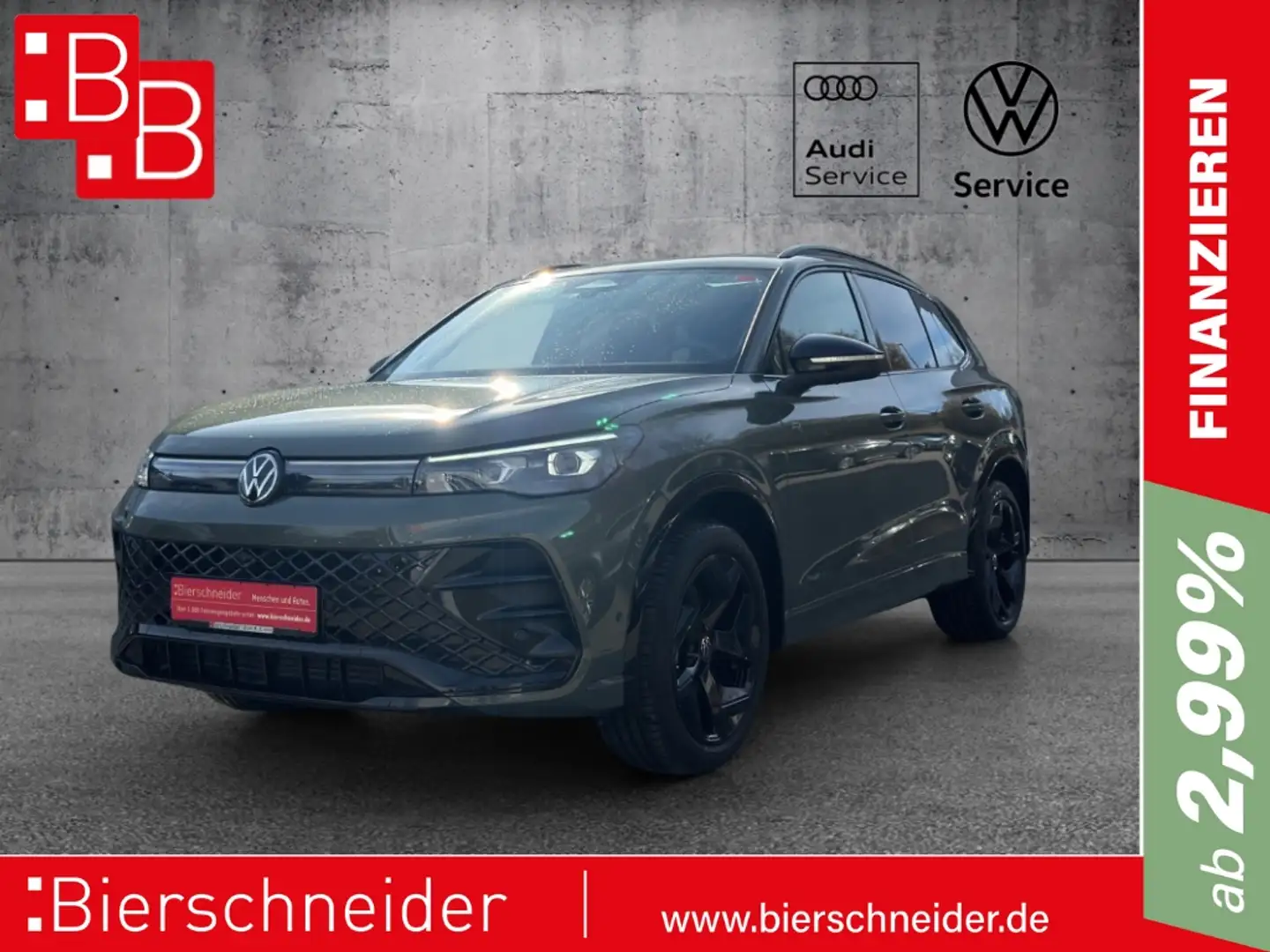 Volkswagen Tiguan 2.0 TDI DSG Neues Modell RLine IQ-LIGHT COCKPIT PR Grün - 1