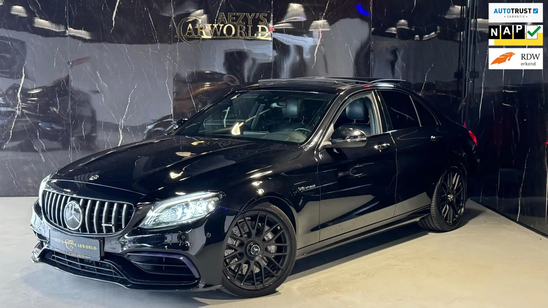 Mercedes-Benz C 63 AMG C63 Pano|HUD|Burm|Cam|Sfeer|Keyl Zwart - 1