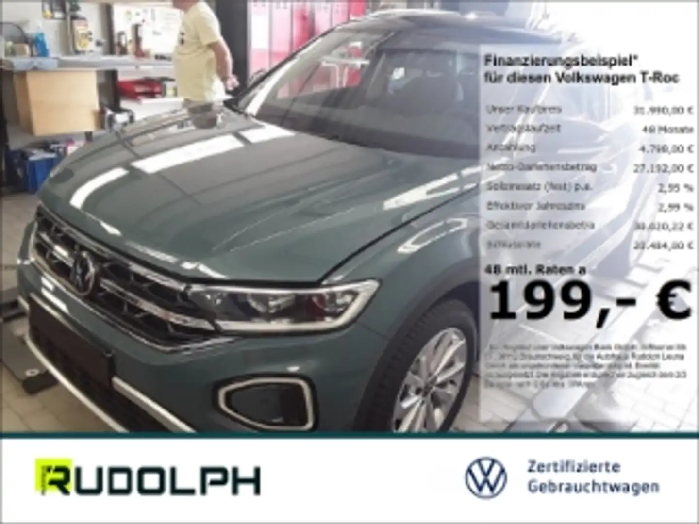 Volkswagen T-Roc Style 1.5 TSI DSG LED BT Navi ACC Fernlichtass. SH Blau - 1