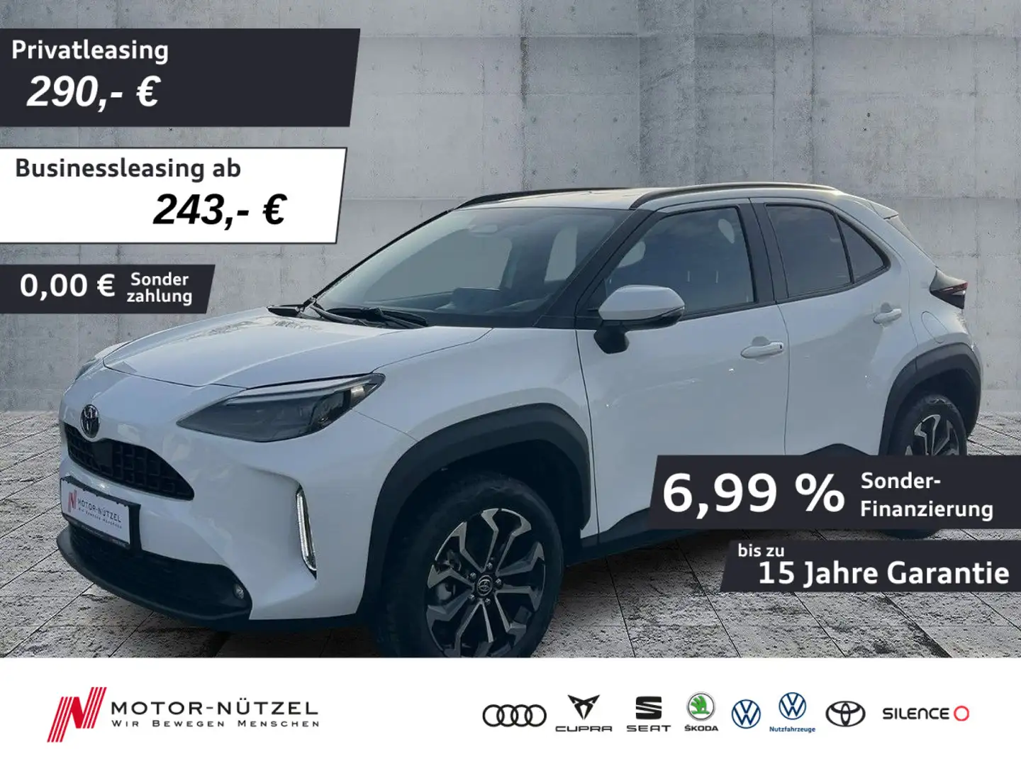 Toyota Yaris Cross 1.5Hybrid TEAMPLAYER LED+NAV+ACC+RFK Weiß - 1