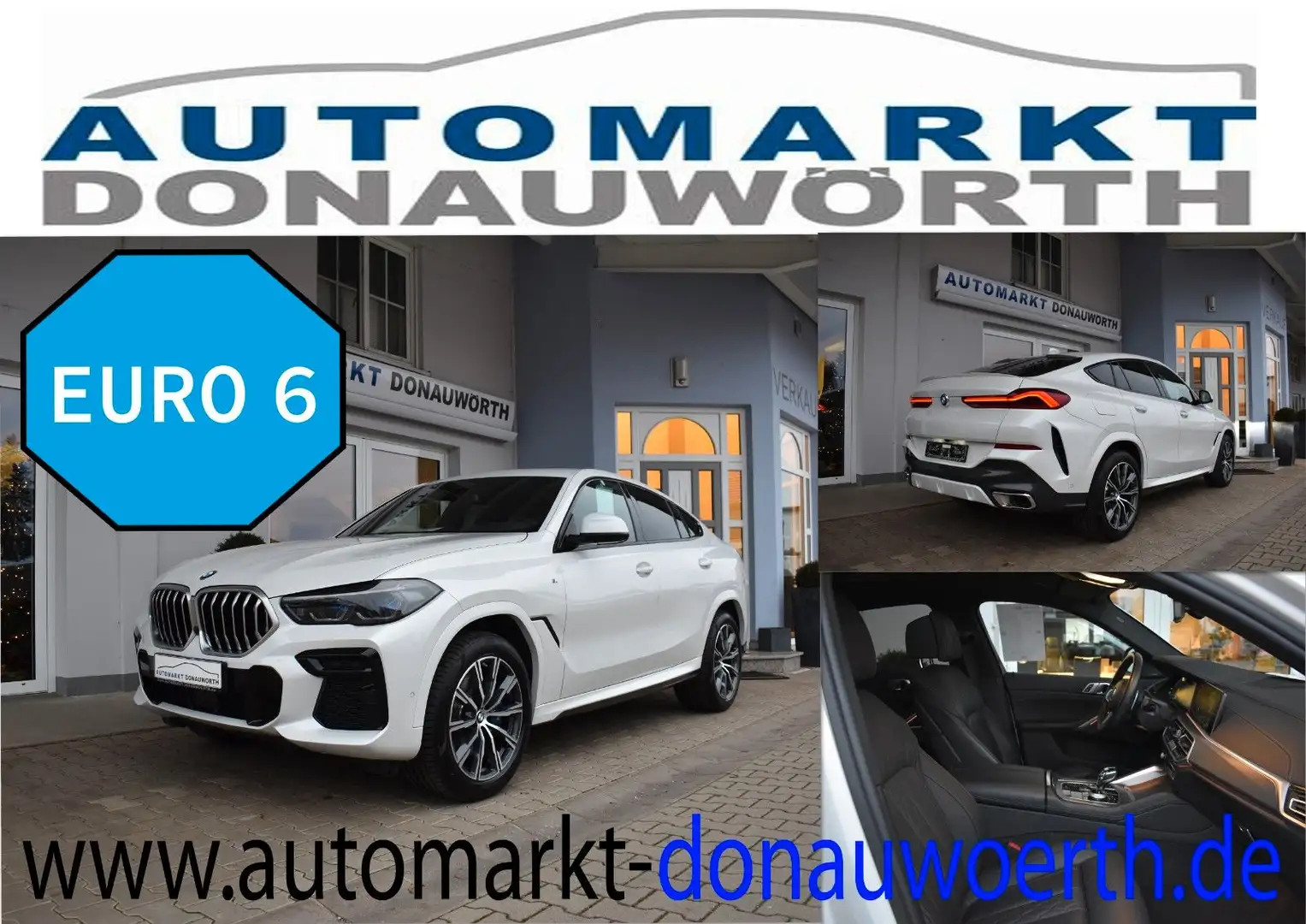 BMW X6 xDrive30d M Sport Laser Pano AHK Mild Hybrid Weiß - 1
