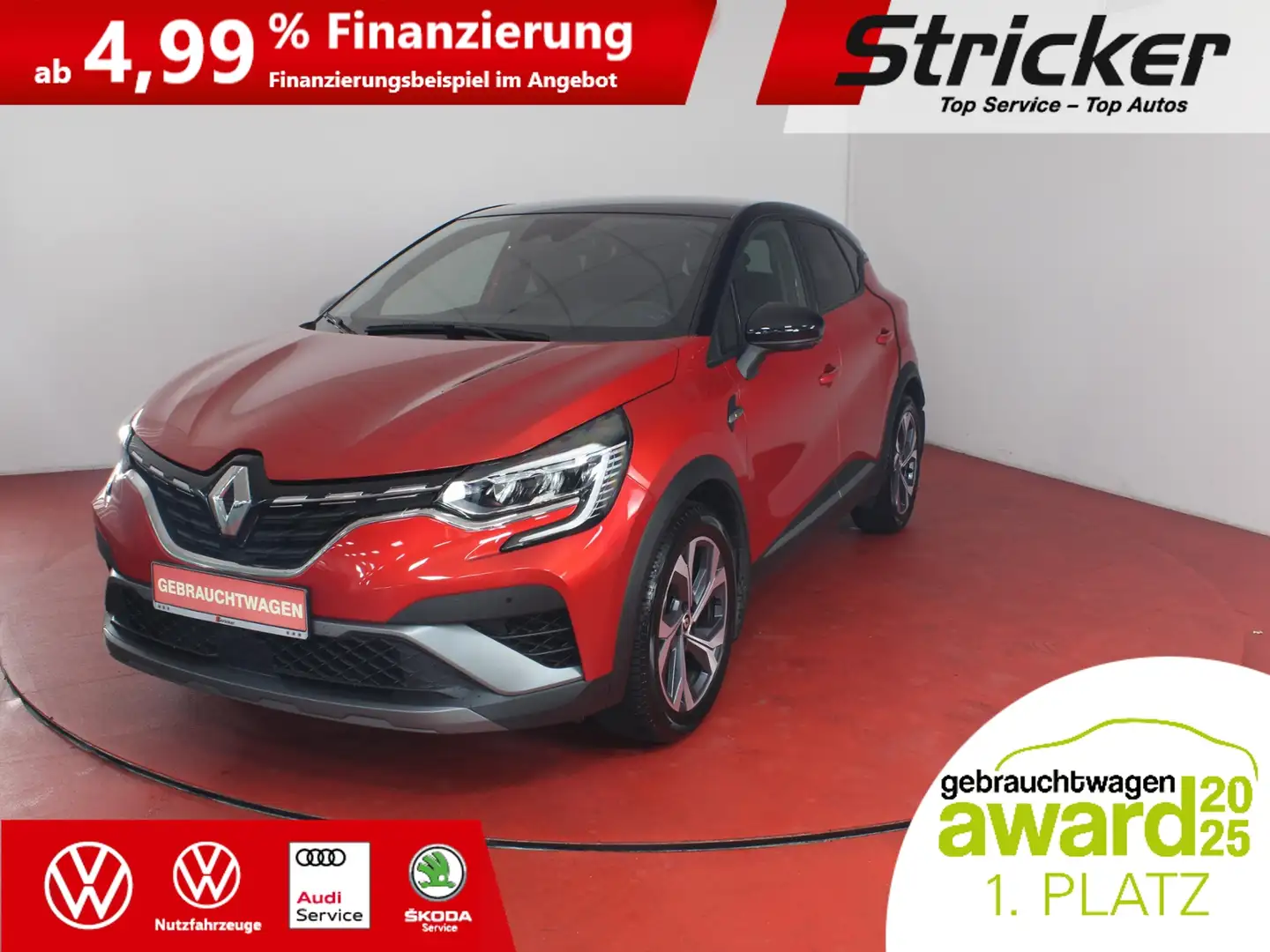 Renault Captur RS-Line 1.3TCe 261,-ohne Anzahlung Navi ACC Rot - 1