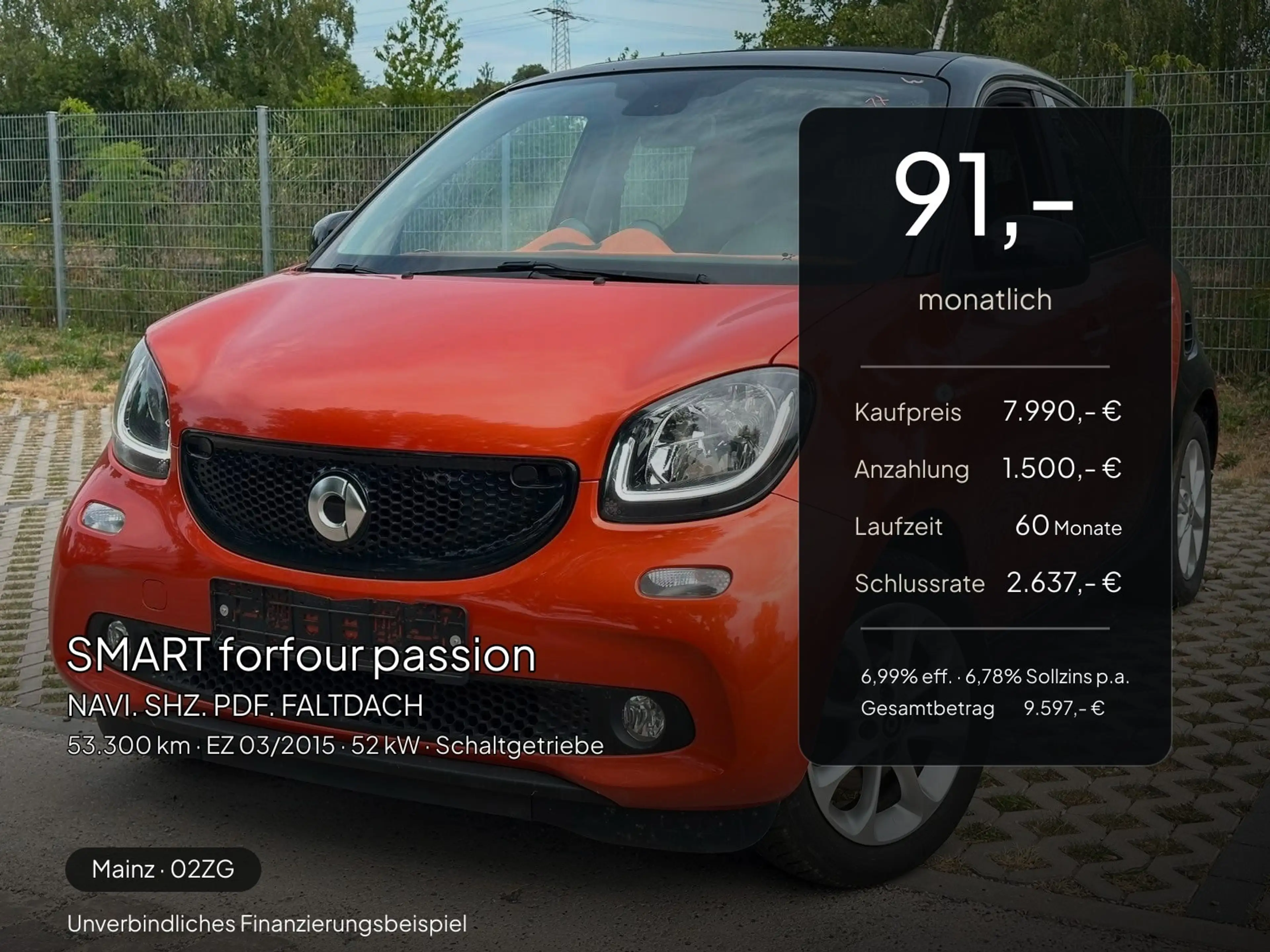 smart forFour forfour passion NAVI. SHZ. PDF. FALTDACH — photo 2