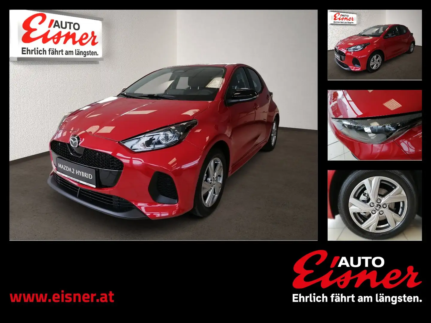 Mazda 2 Hybrid Exclusive-Line Inkl.Winterräder Rot - 1