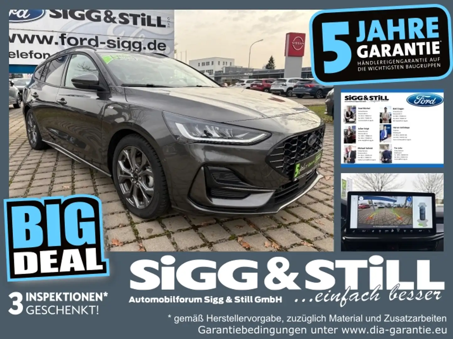 Ford Focus Turnier 1.0 ST-Line HUD*LED*ACC*NAV*SHZ*PDC Gris - 1