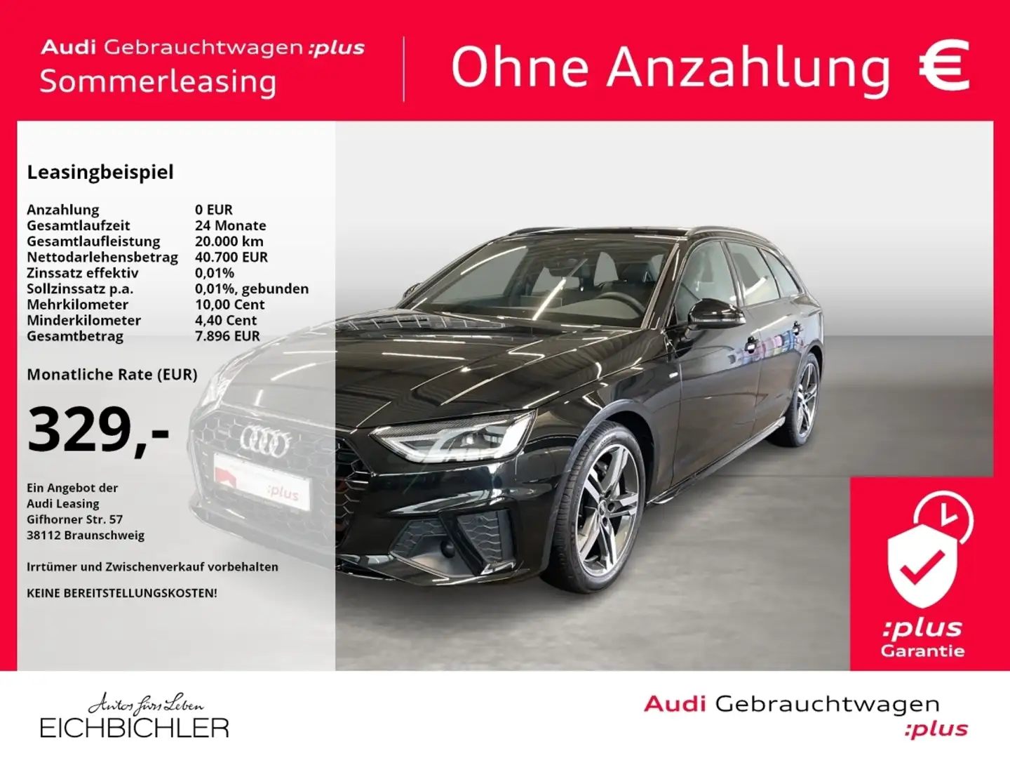 Audi A4 Avant 40 TDI quattro S tronic S line FLA ACC Schwarz - 1