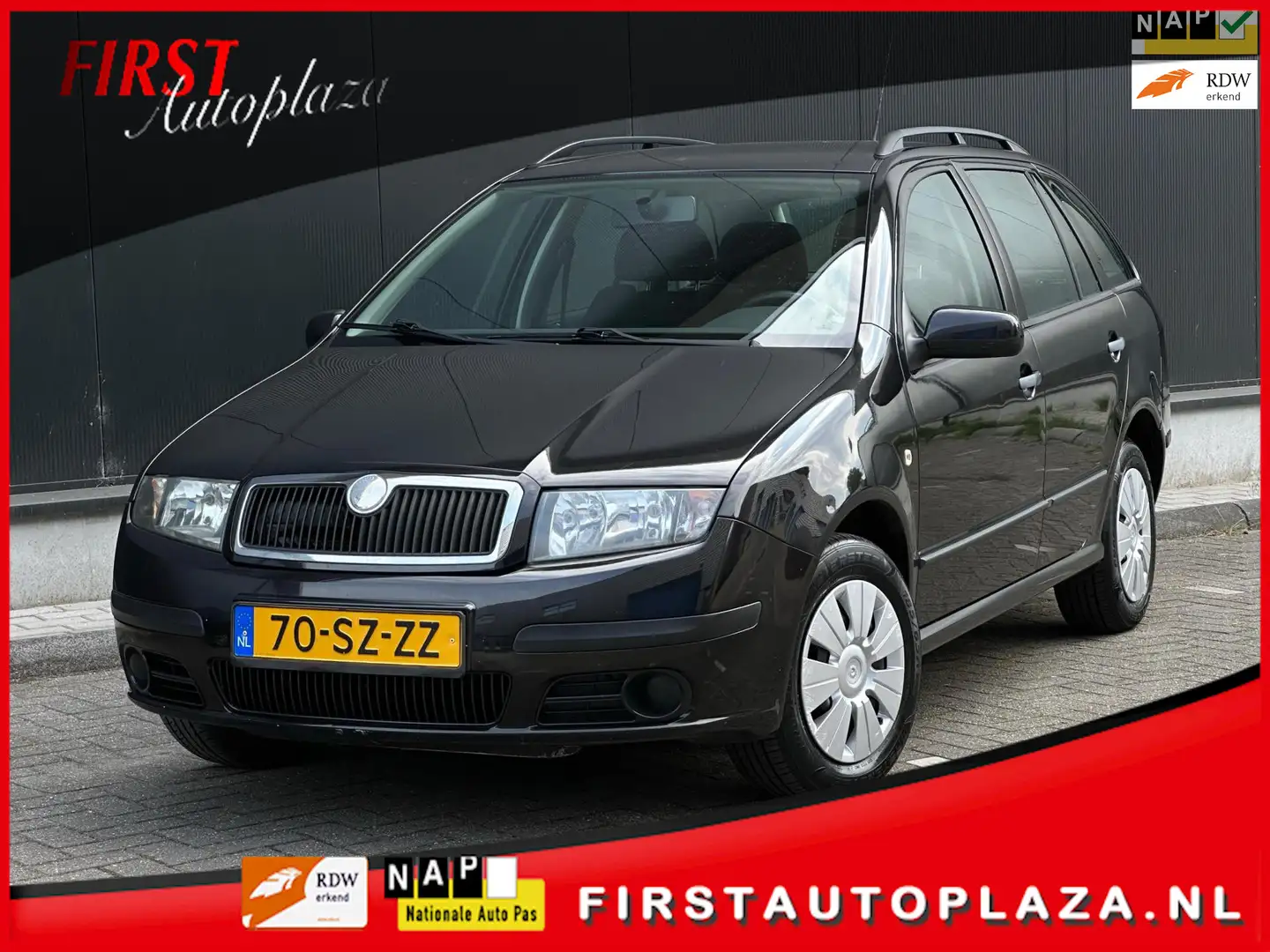 Skoda Fabia Combi 1.4-16V Equipe AIRCO/CRUISE | NETTE AUTO ! Zwart - 1