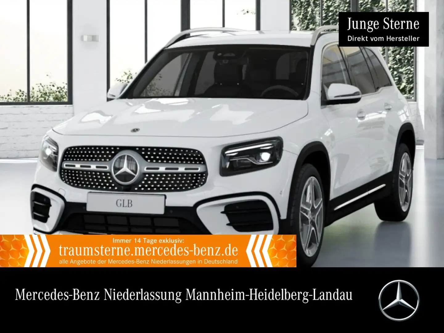 Mercedes-Benz GLB 220 4M AMG+360°+MULTIBEAM+TOTW+KEYLESS+8G Weiß - 1