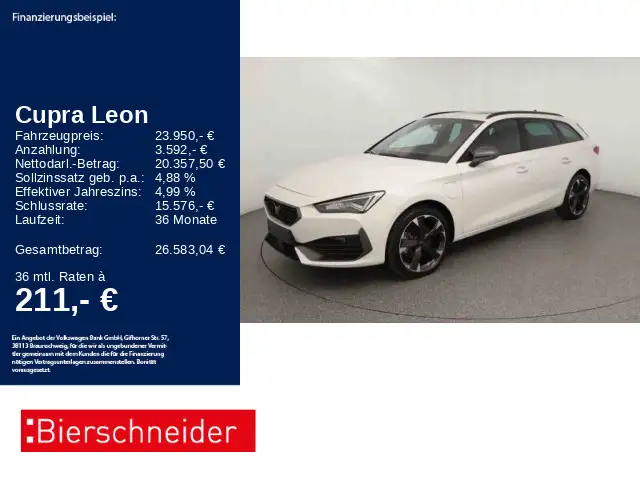 CUPRA Leon SP 1.4 TSI e-Hybrid 18 PANO LED ACC NAVI SH