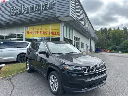 Black 2025 Jeep Compass Sport 4WD SUV / Crossover Four-Wheel Drive 8-Speed Automatic